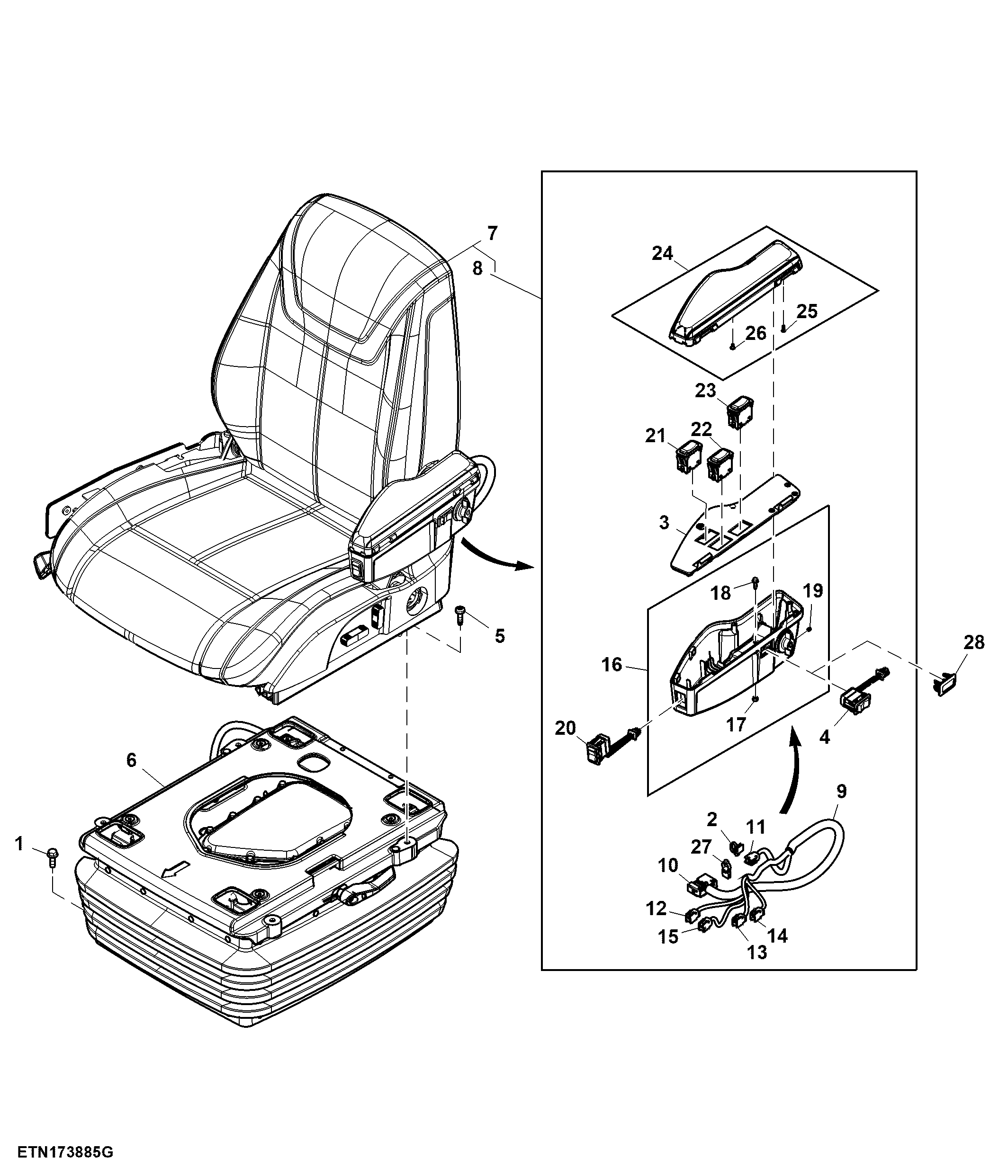 Seat Assembly, Premium, ActiveSeat™ (802021 - )