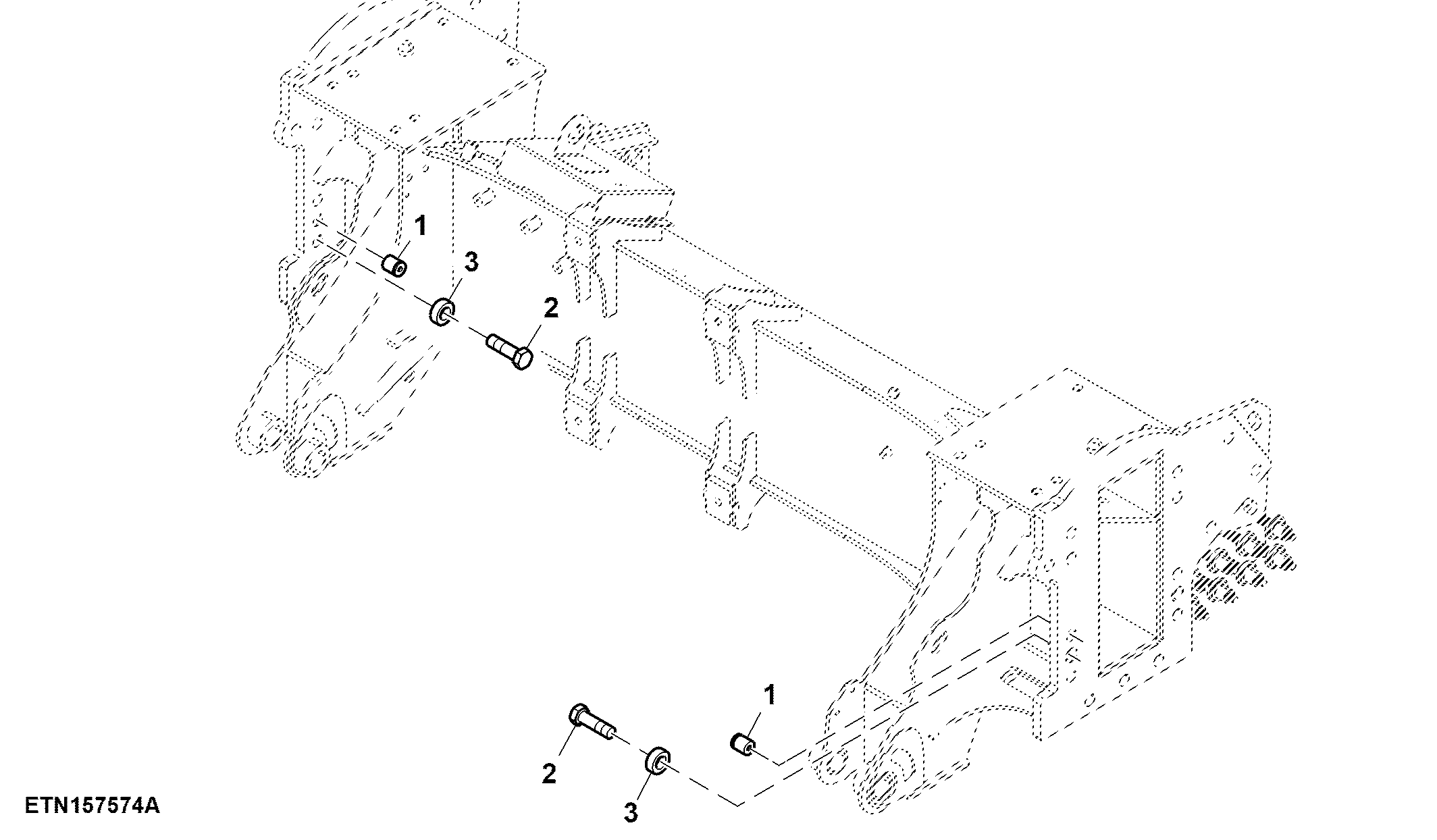 Front Axle Mounting Hardware W/O Drive Axle Spacer