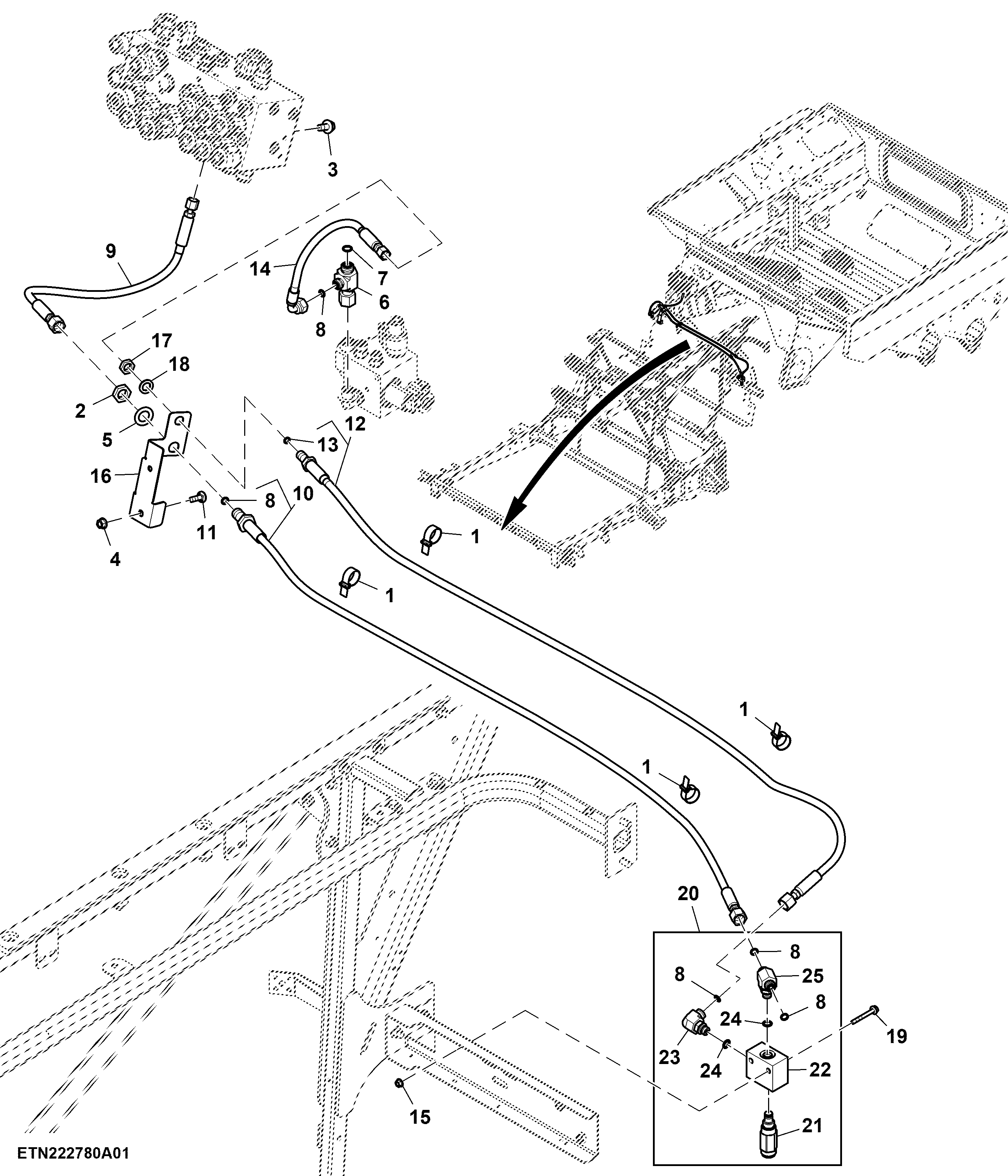 Hydraulic Hoses, Variable Speed Engine Fan W/ Variable Torque, W/ Power Fold Extension Cover