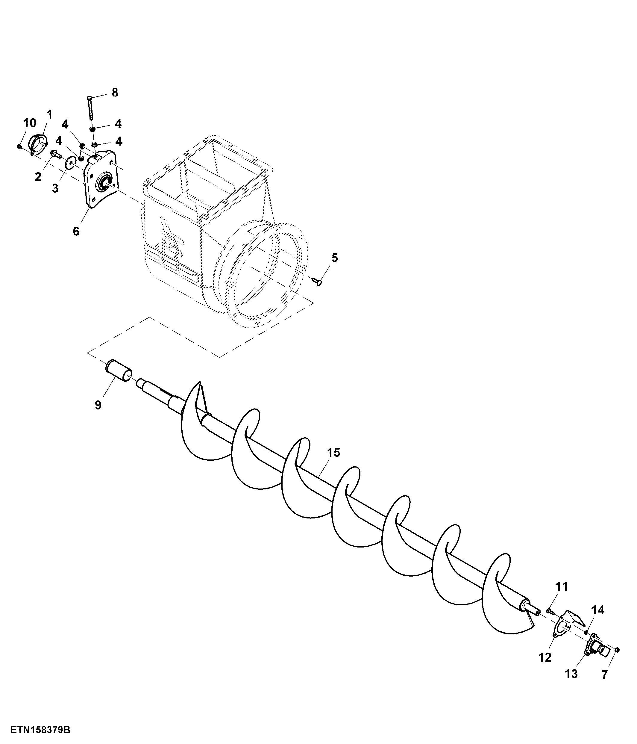 Lower Clean Grain Auger W/O Weight Restriction