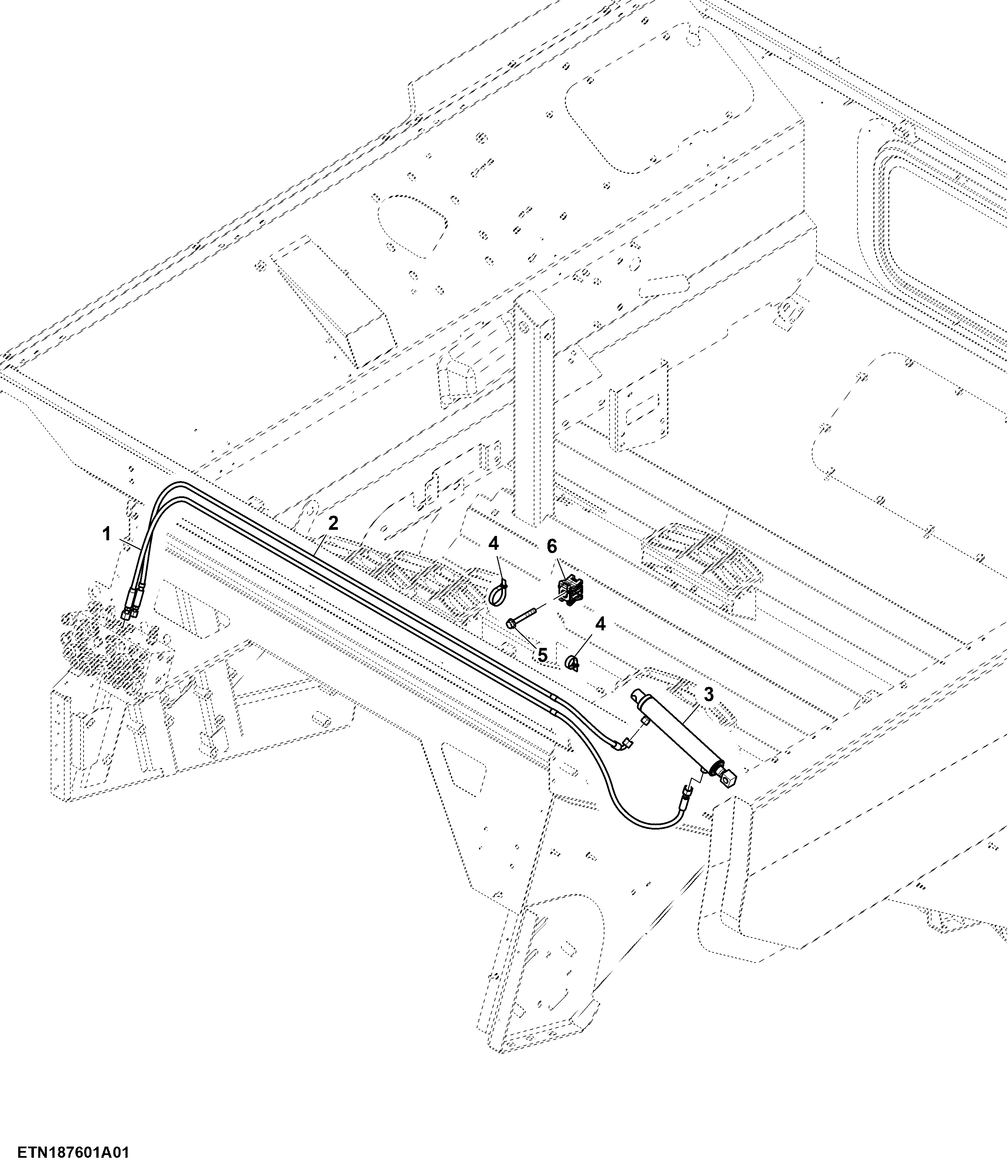 Hydraulic Cylinder Hoses, Doors, Grain Tank