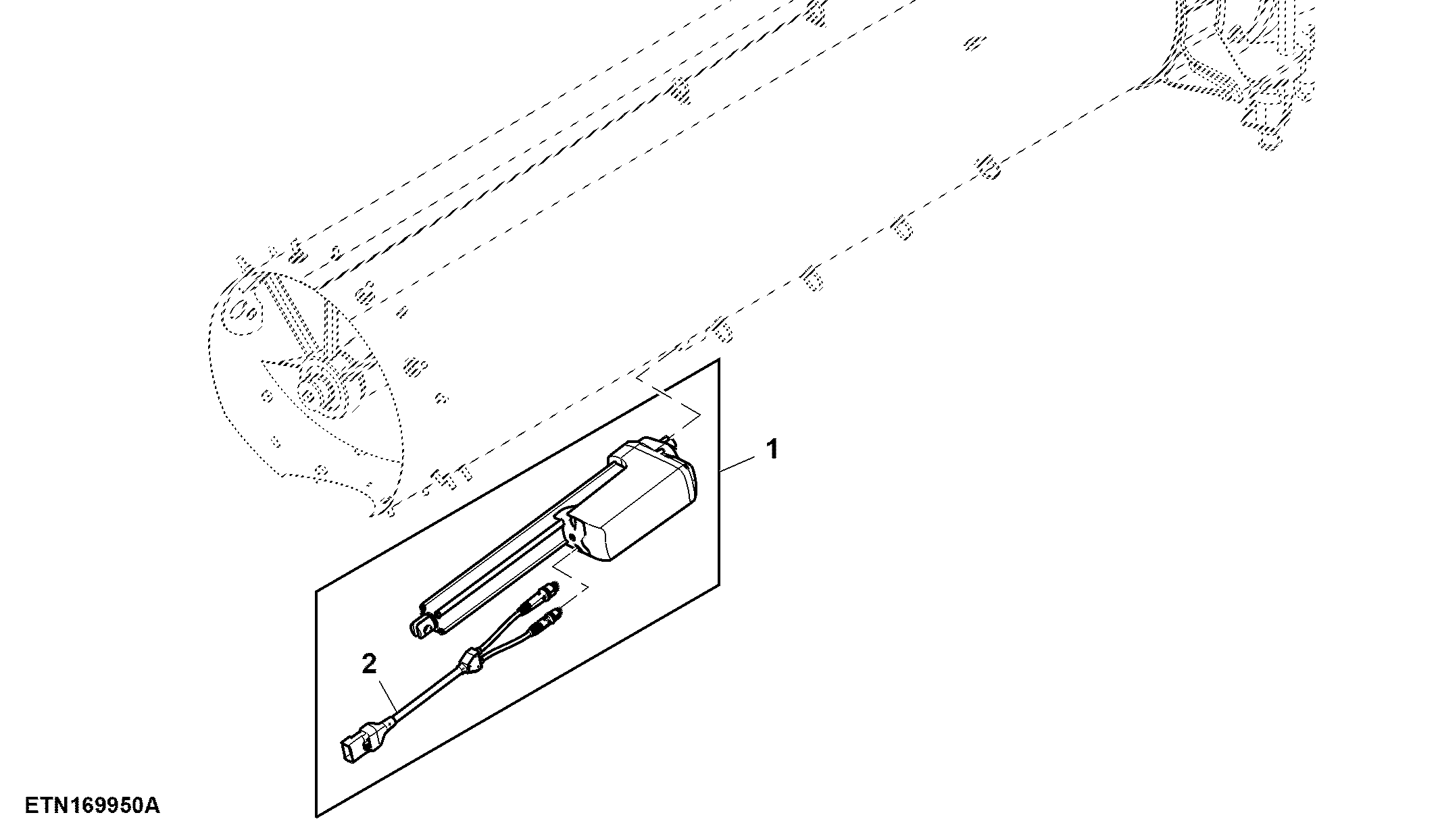 Actuator, Adjustable Spout, Unloading Auger, Outer