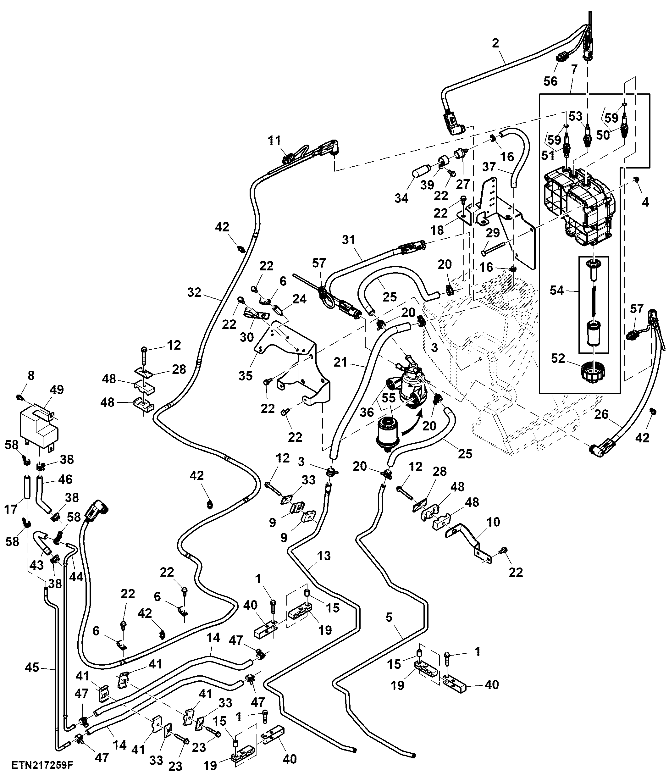 DEF Lines and Pump, Size 4, FT4/ Stage 5 Engine ( - 927000)