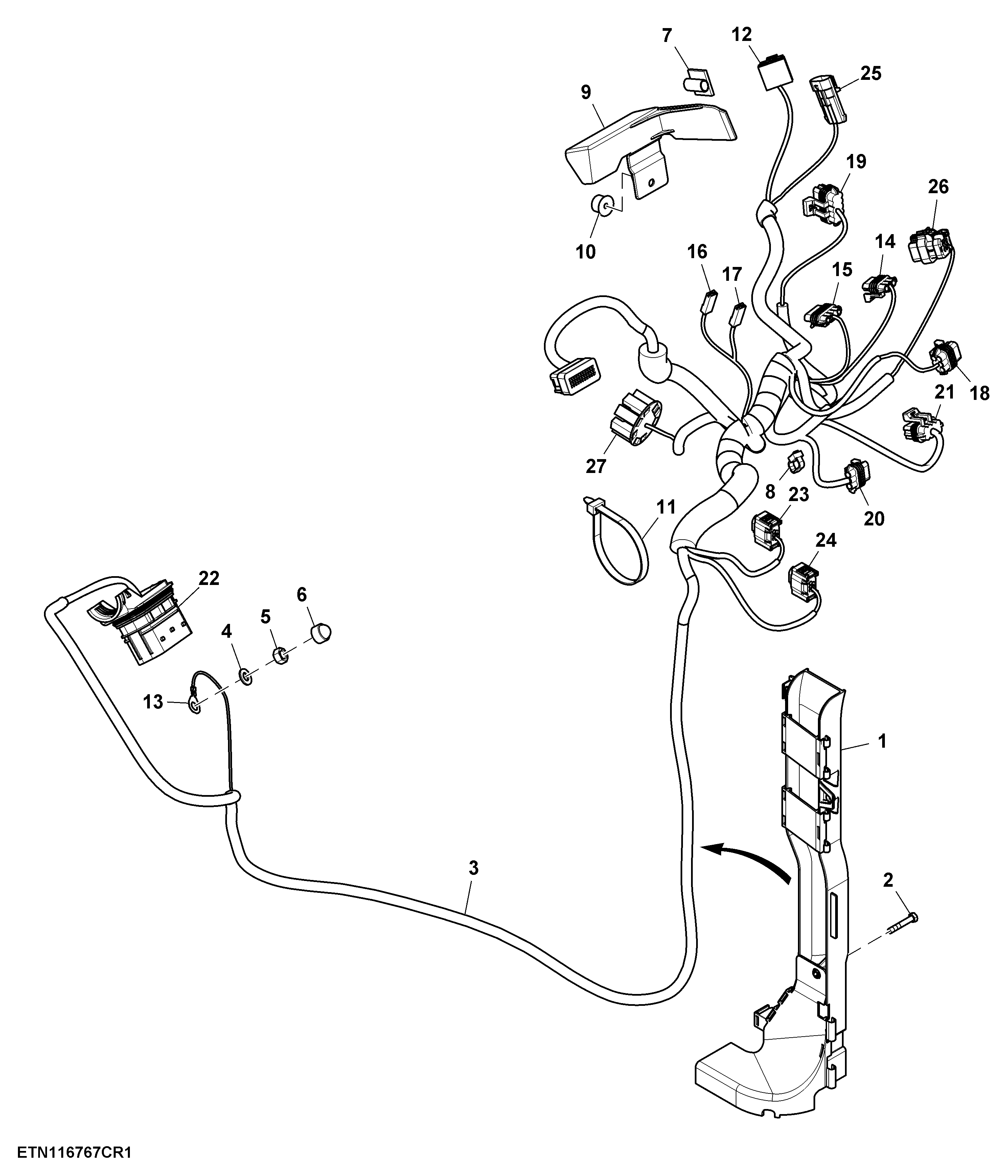 Wiring Harness, Front Support, CommandQuad™