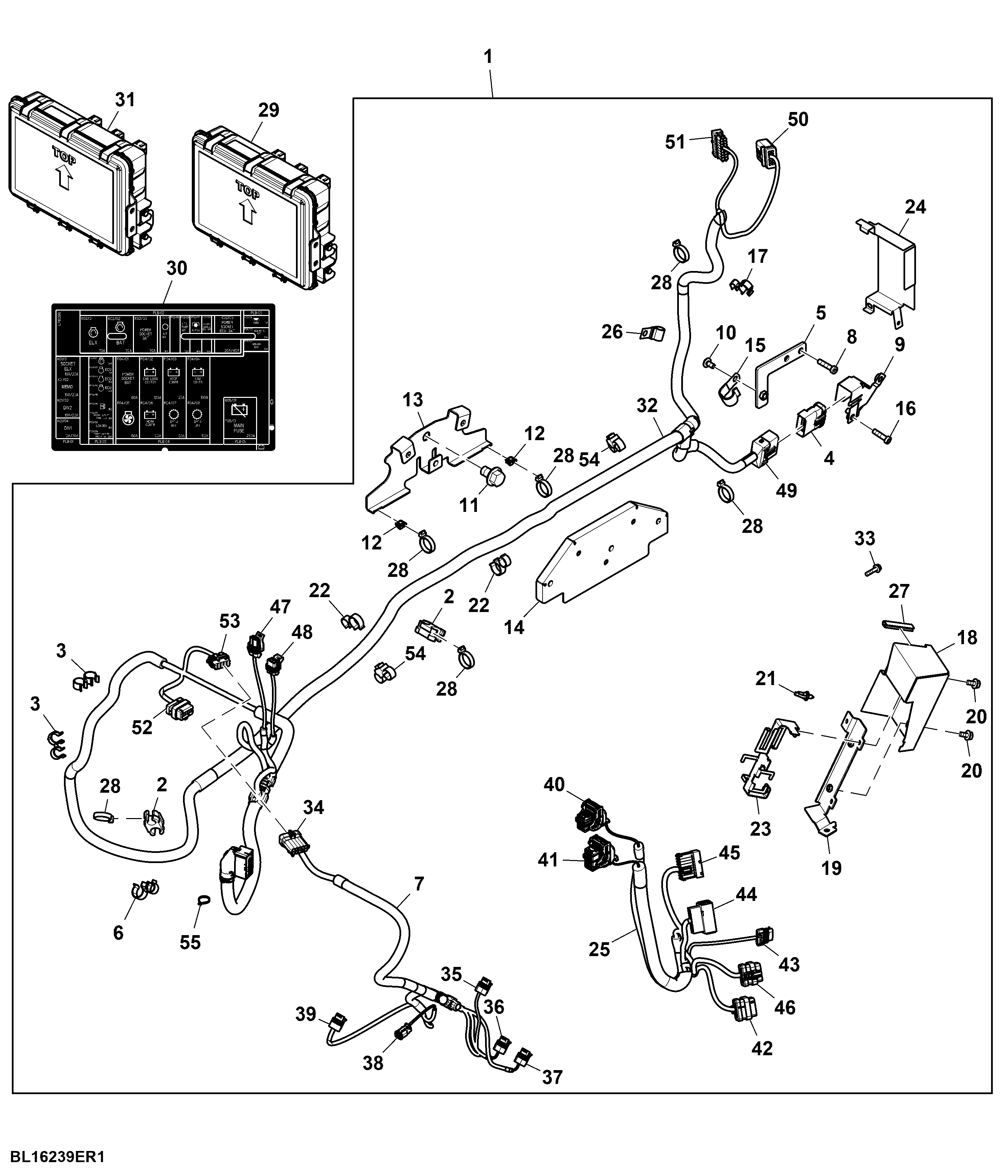 Wiring Harness, Electrical Midstack SCV, Attachment (1/2)