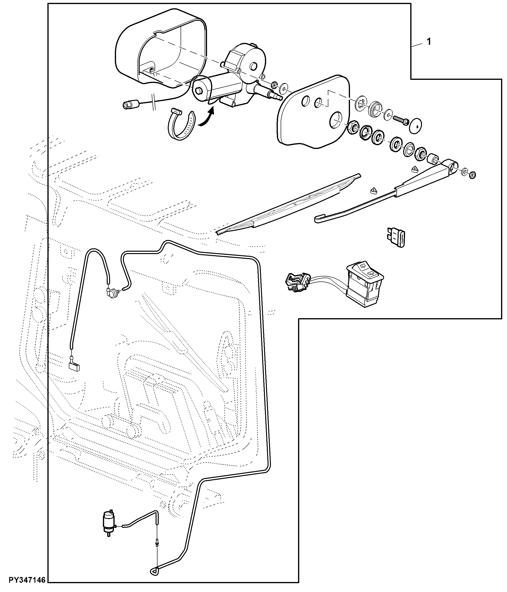 Attachment, Rear Windshield Wiper