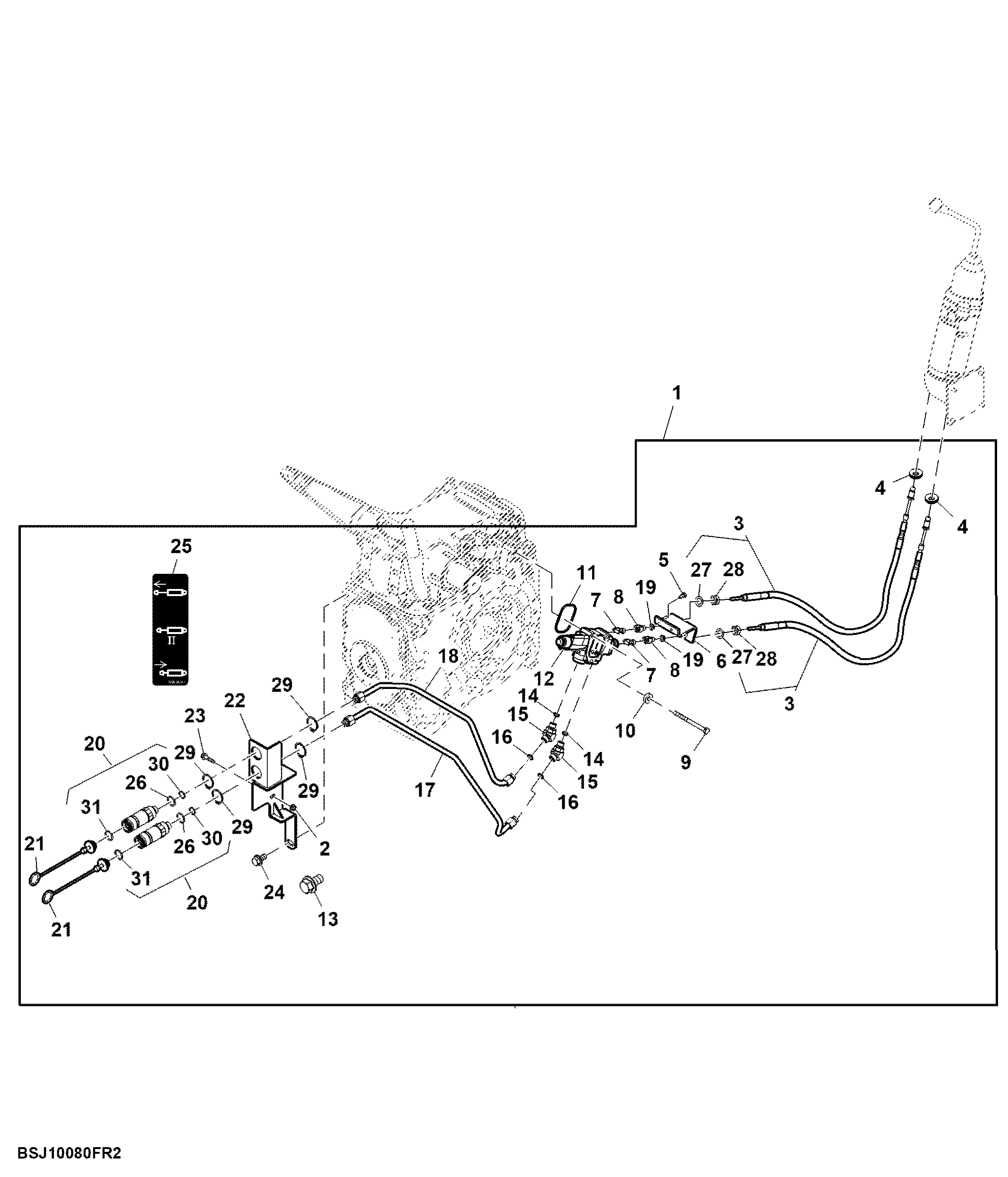 Dual Selective Control Valve, Rear, PowrReverser™, IOOS, Attachment