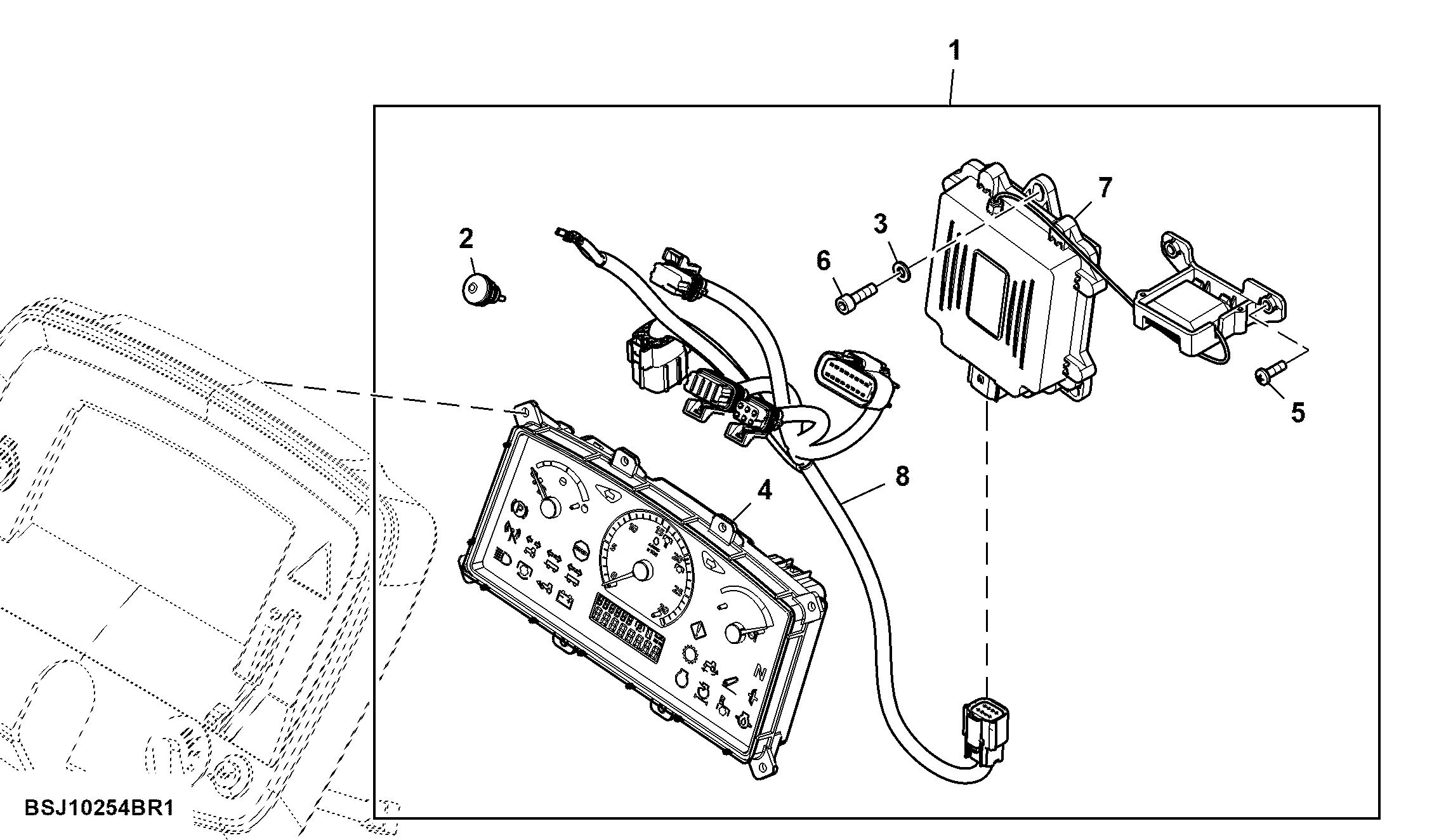 Instrument Cluster, Telematics, Attachment (020920 - )
