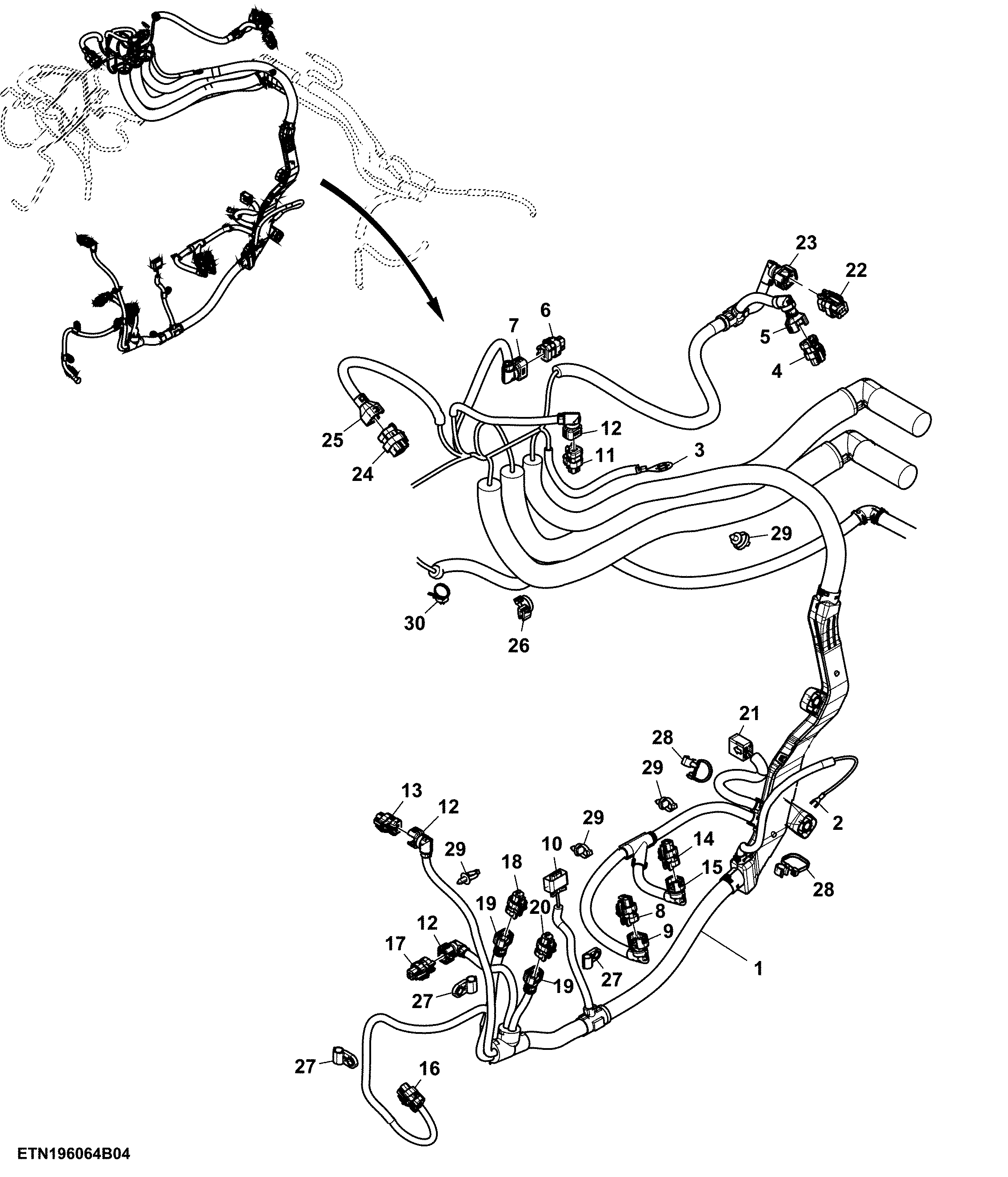 Wiring Harness, Engine, OOS (3/4) (924520 - )