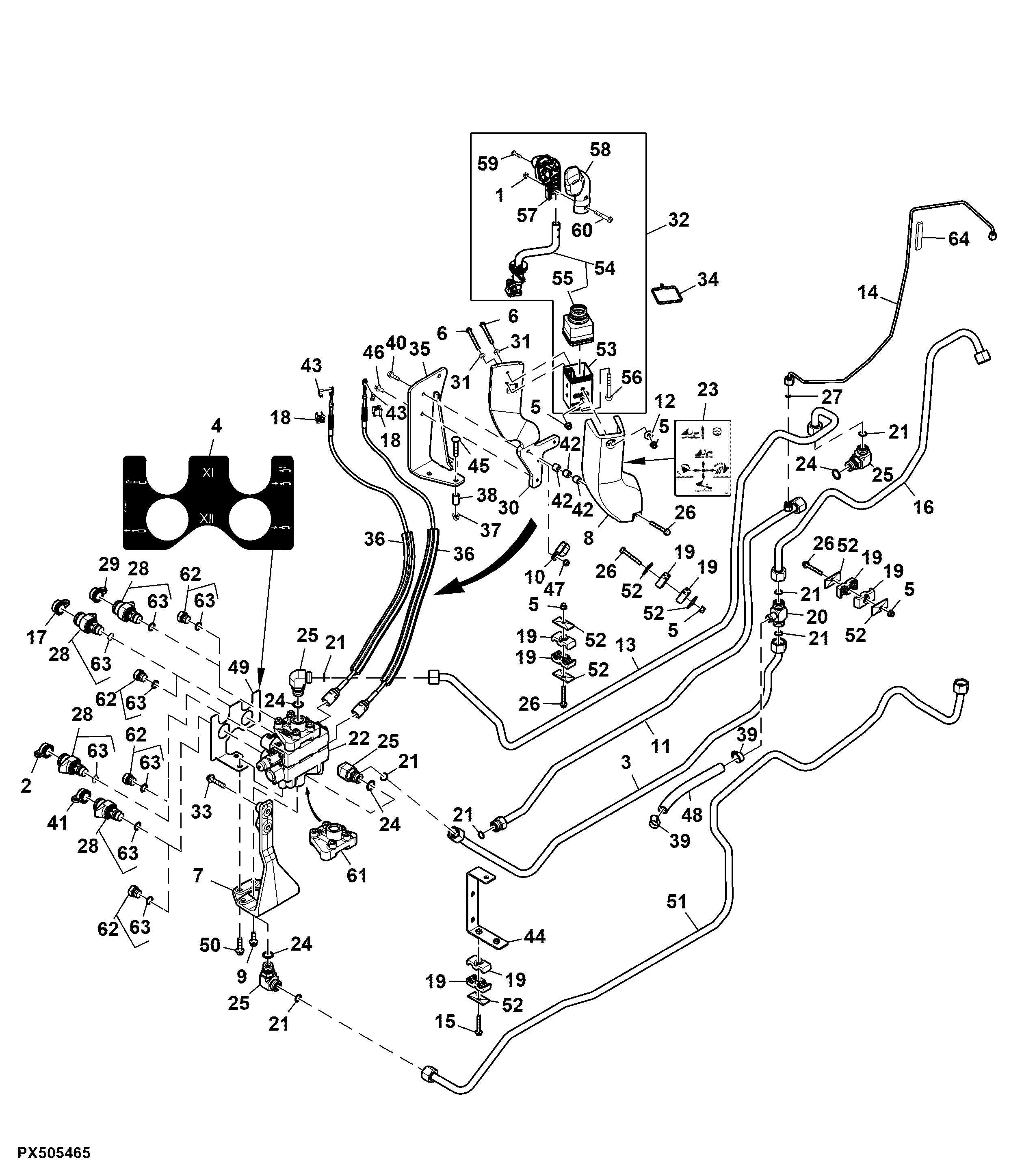 Dual Mid SCV, W/ Joystick Control and Second Rear SCV, Cab (1/3)