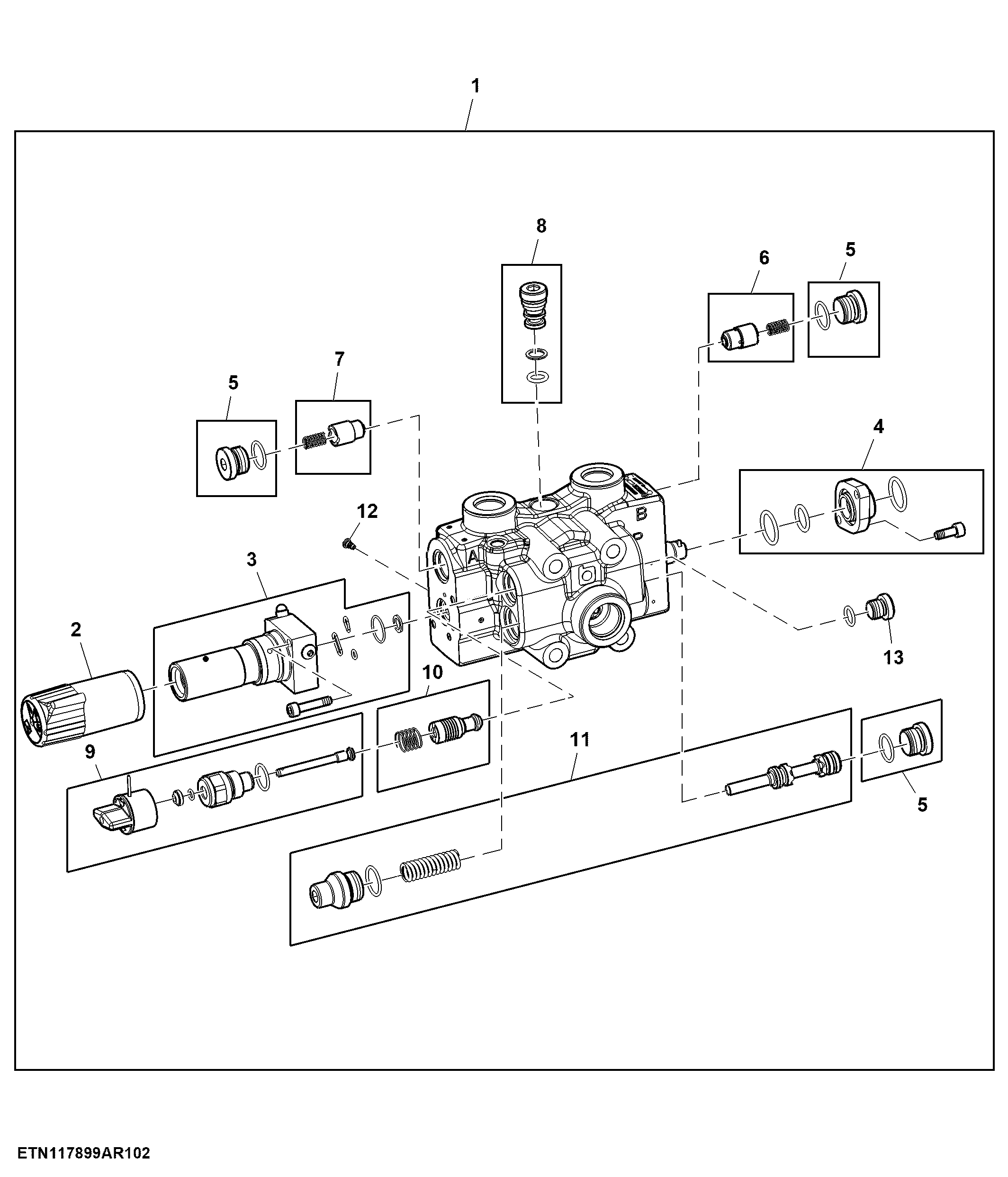 Triple Rear Deluxe SCV, W/ Lever Controls (2/2)