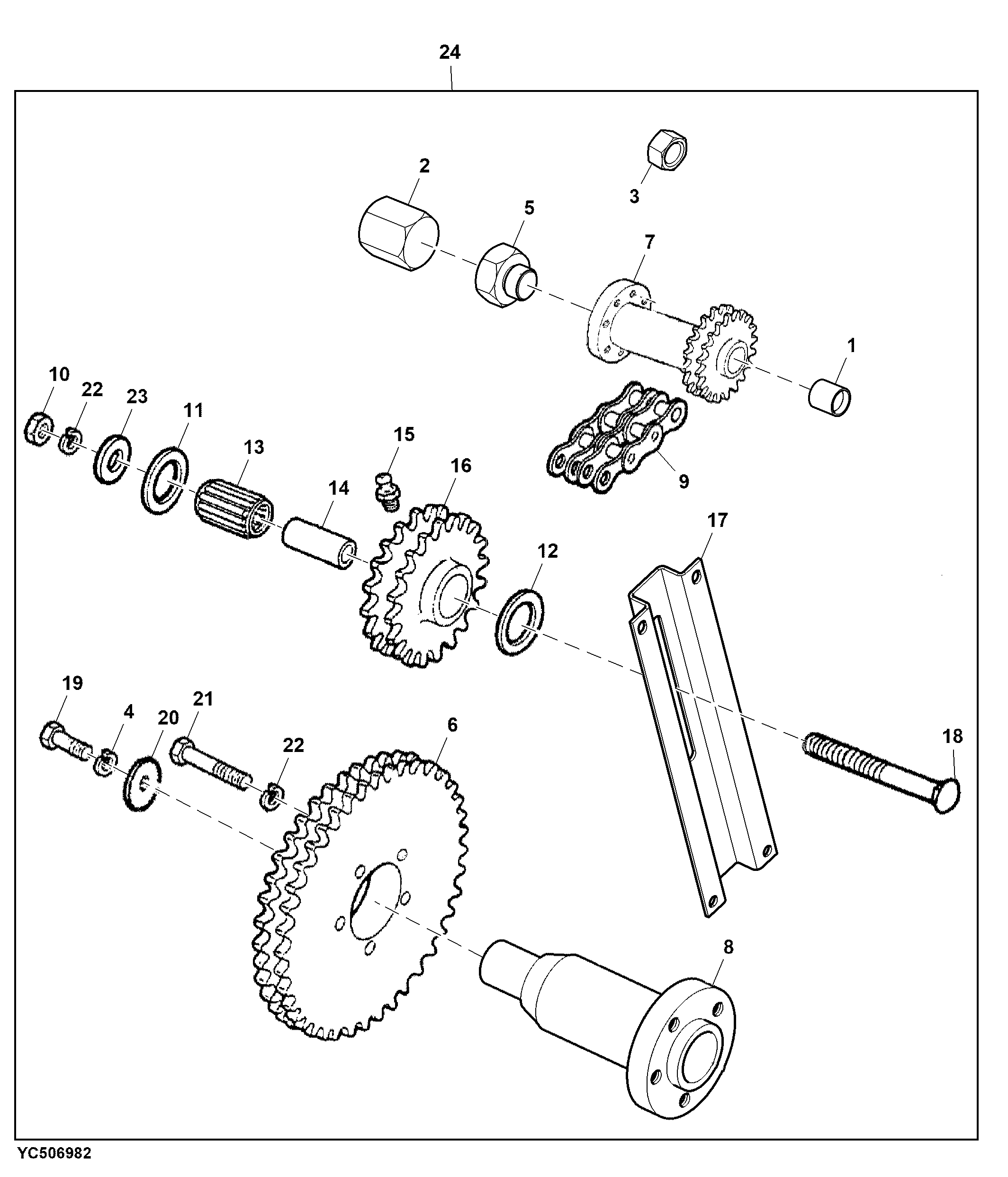 Cylinder Chain Drive, Attachment, (For China)