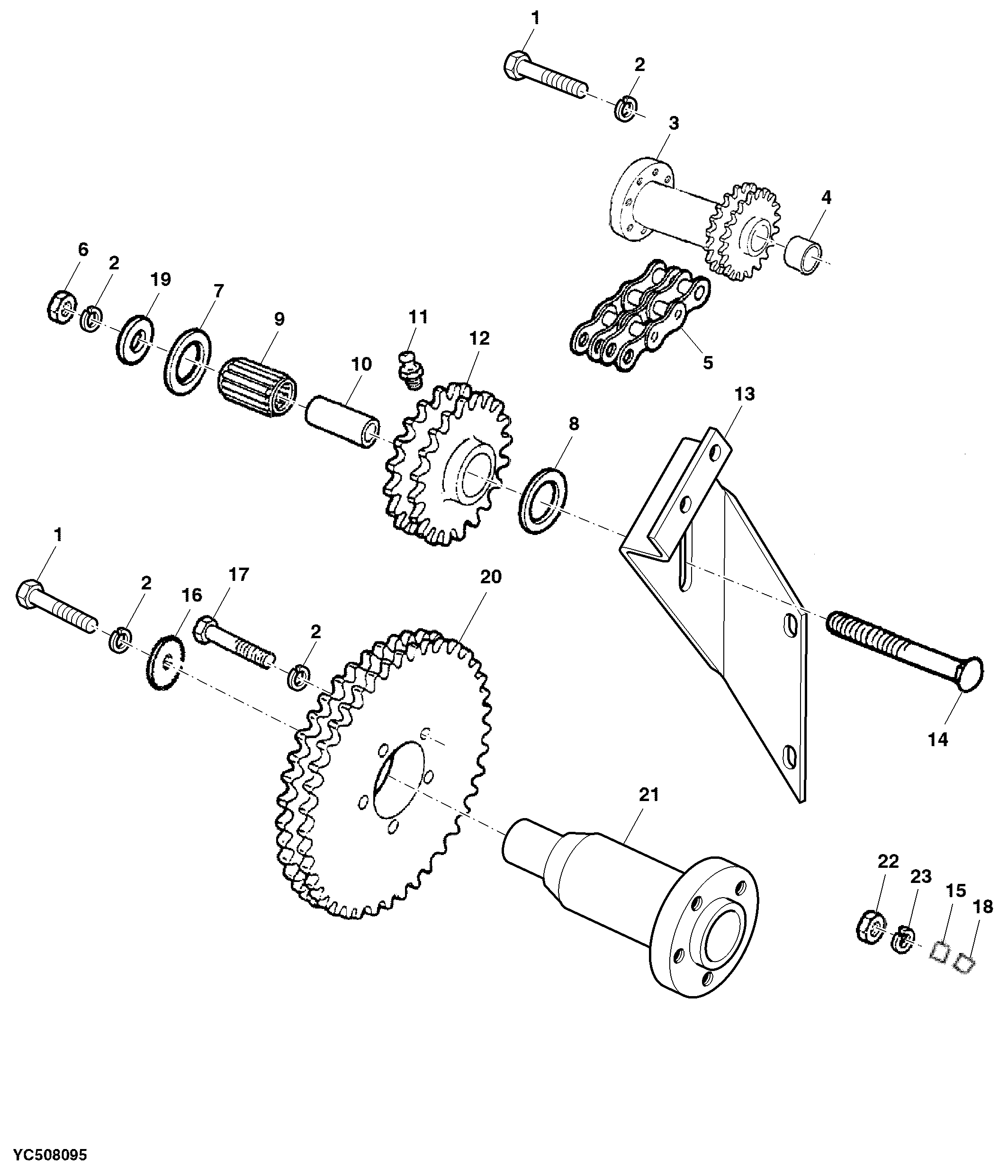 Roller Chain Drive (For C6HA Corn Picker Attachment)