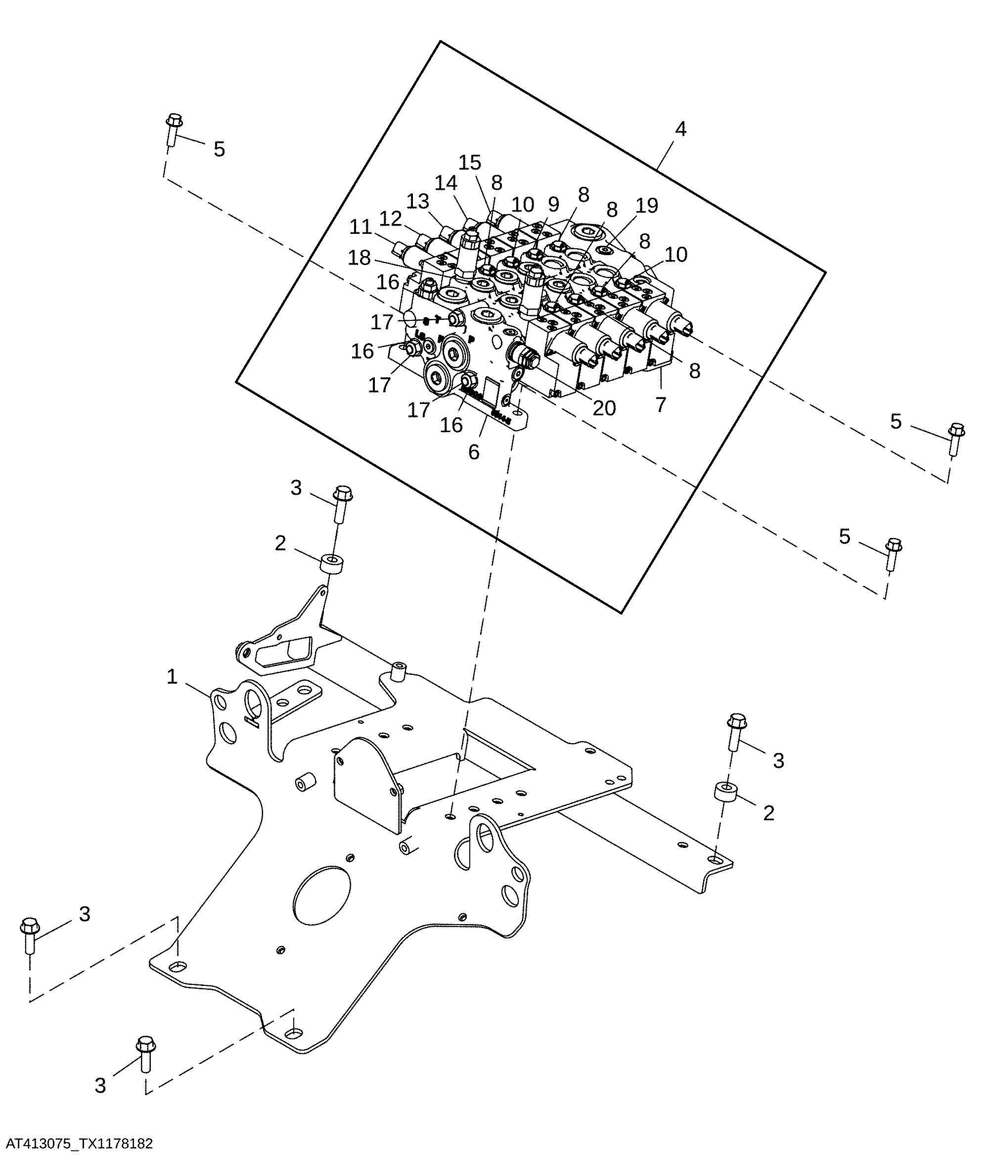 Grapple, Winch and Auxiliary Valve, Dual Function Arch