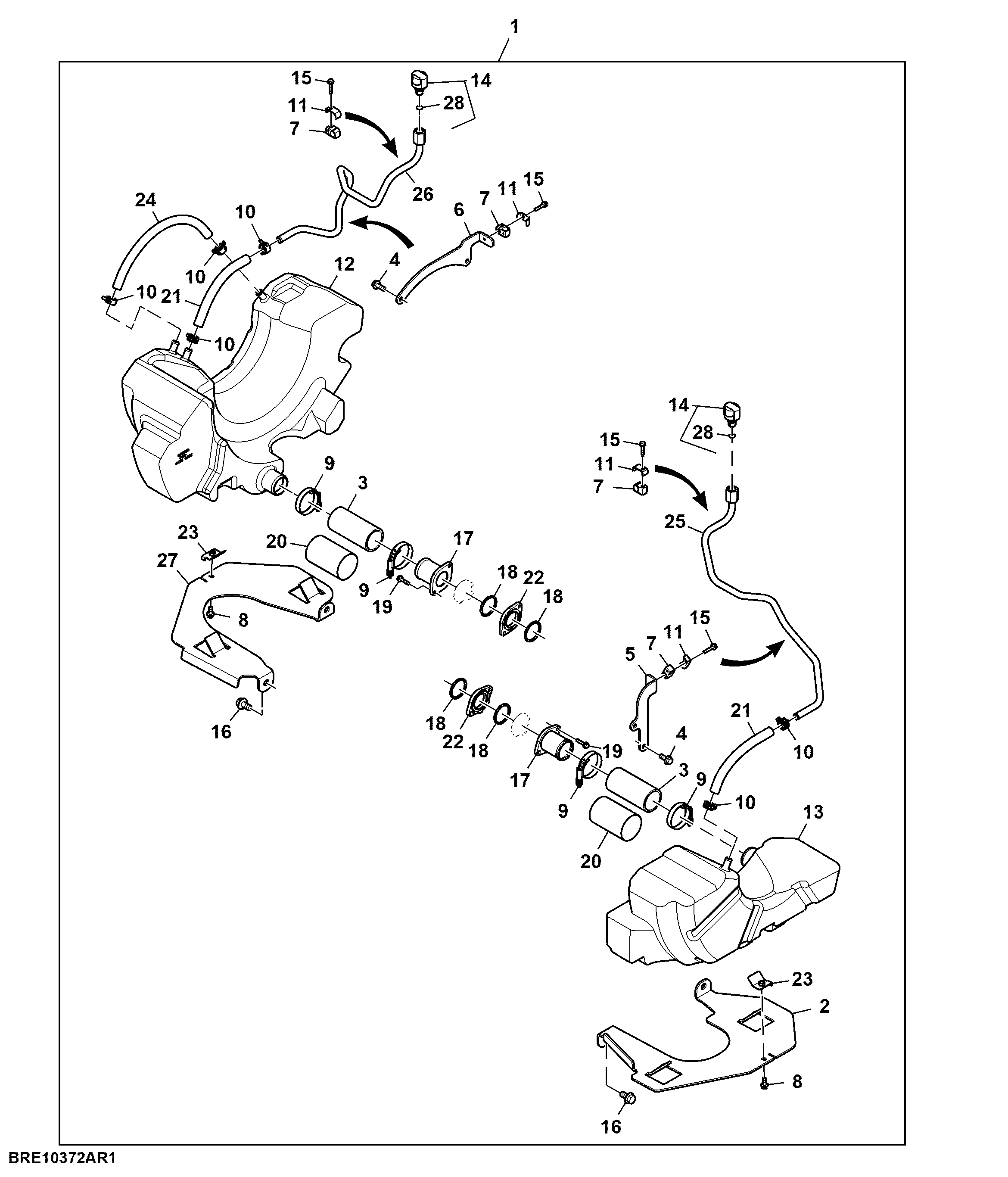 Hydraulic Reservoir, W/ Additional Oil Takeout, Kit