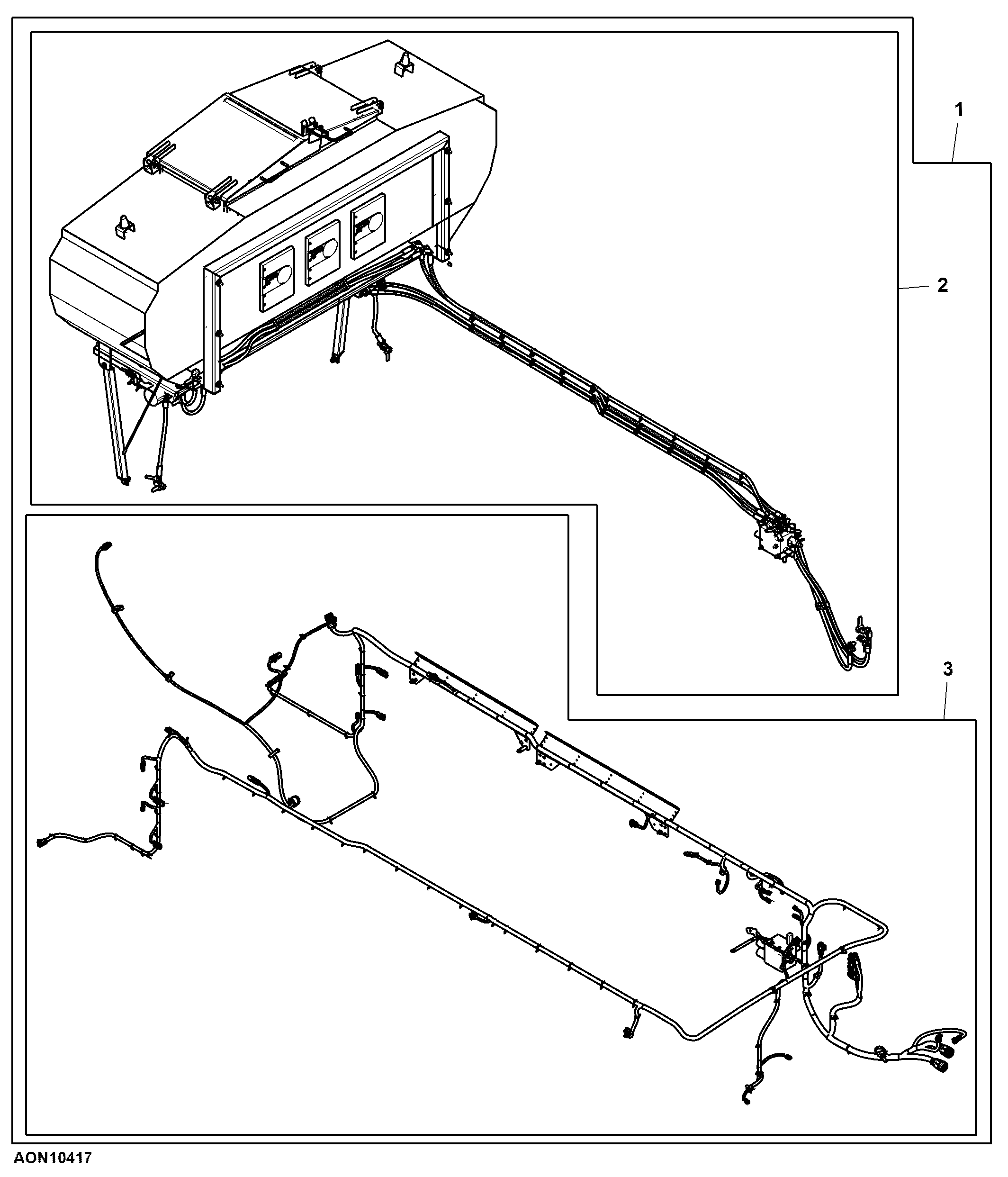 Dry Spreader Granular Bin W/ Harness Kit, Attachment