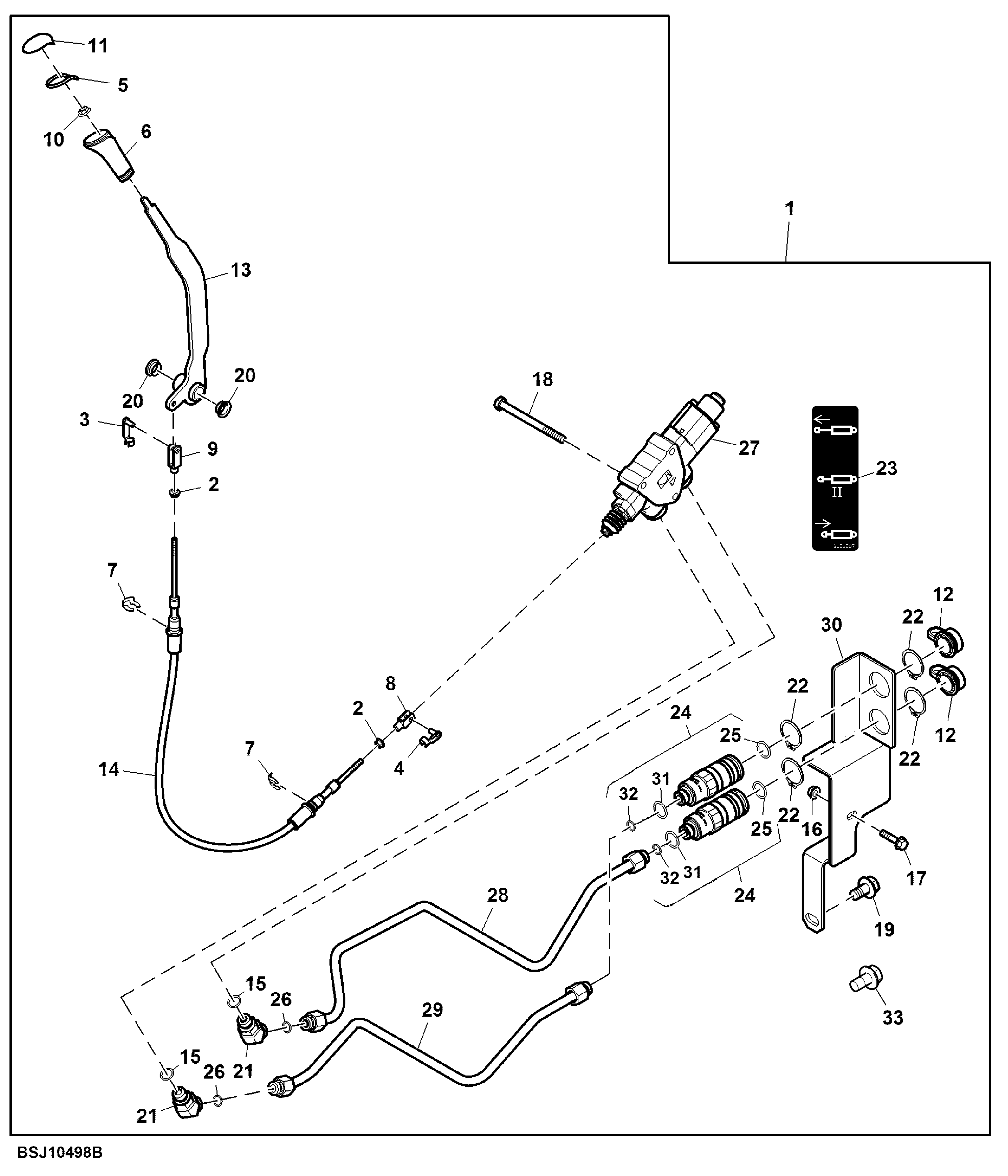 Dual Selective Control Valve, Cab, Attachment (075553 - )