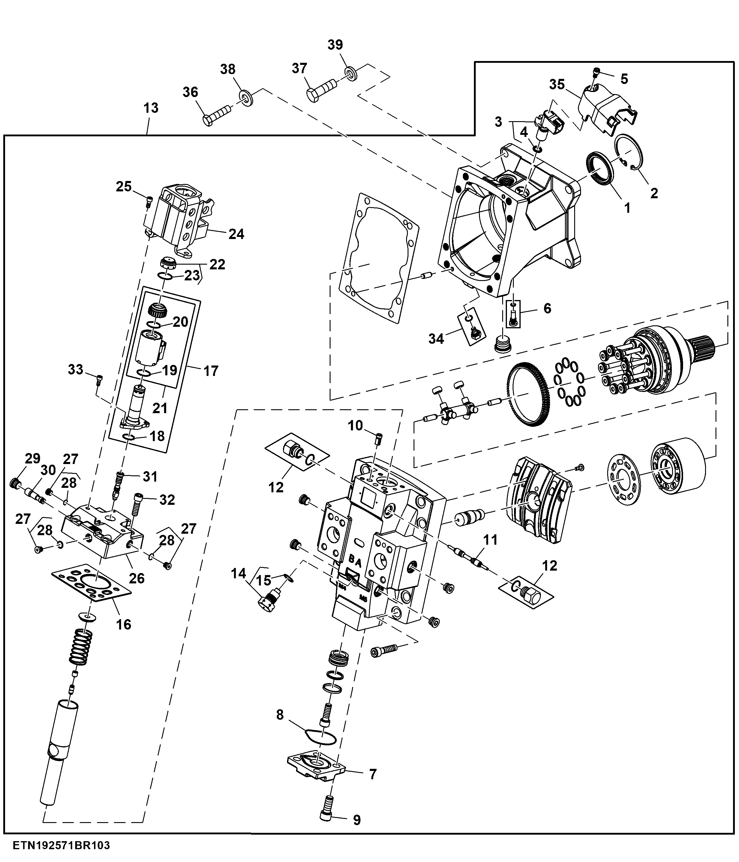 Bent Axis Hydraulic Motor 2, Multi Motor Transmission