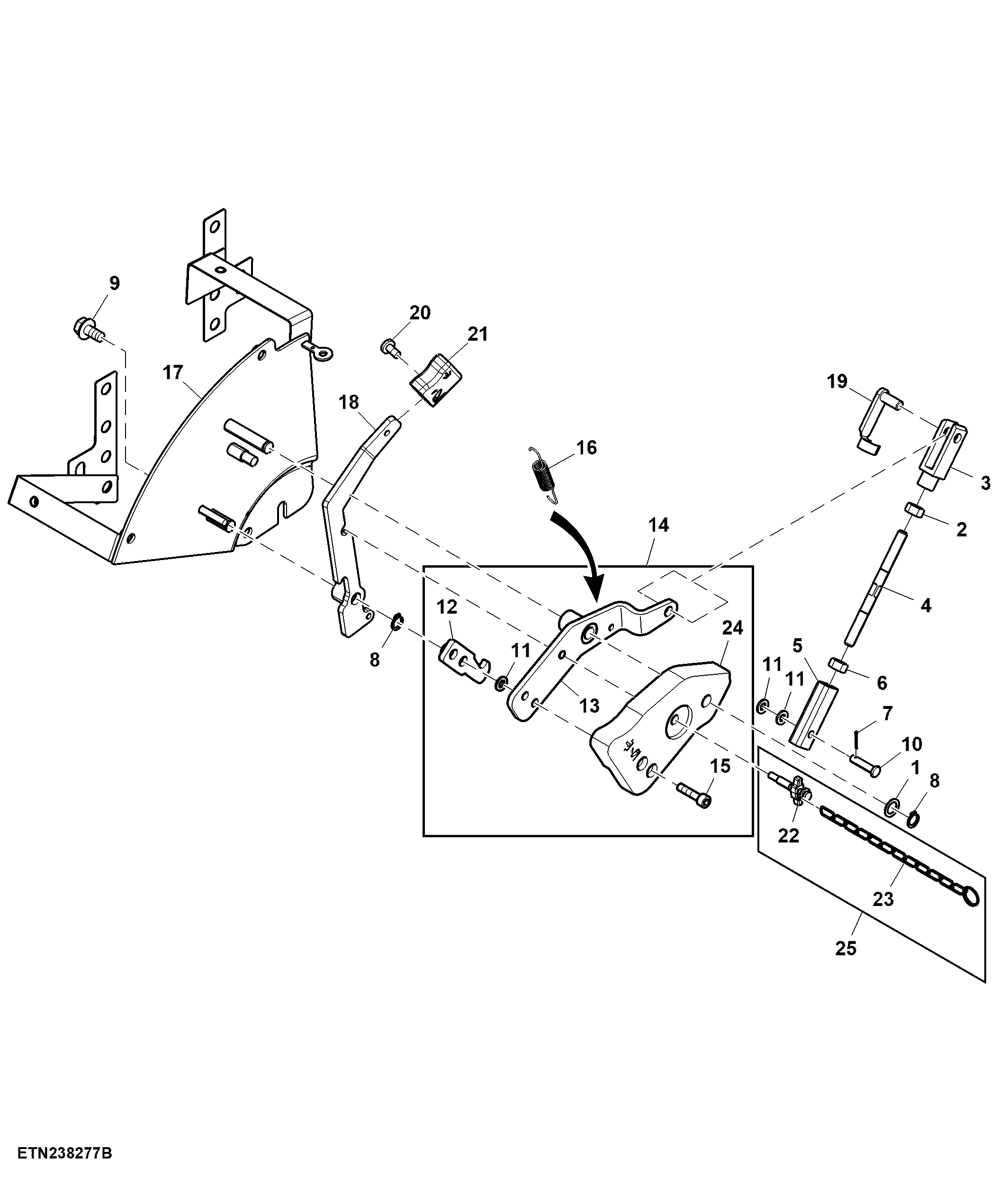 Rockshaft Control Linkage, W/ Mechanical QRL