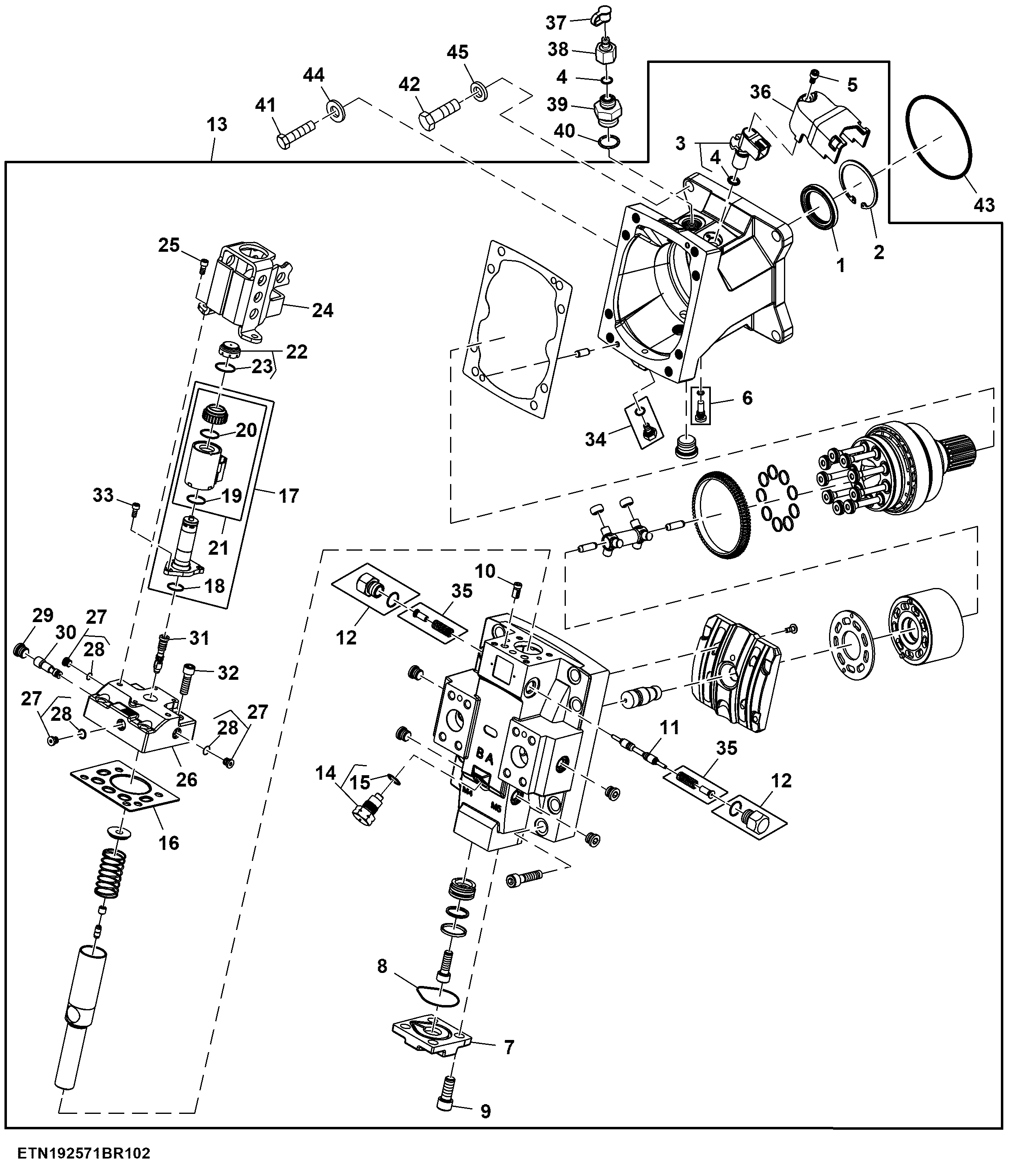 Bent Axis Hydraulic Motor 1, Multi Motor Transmission