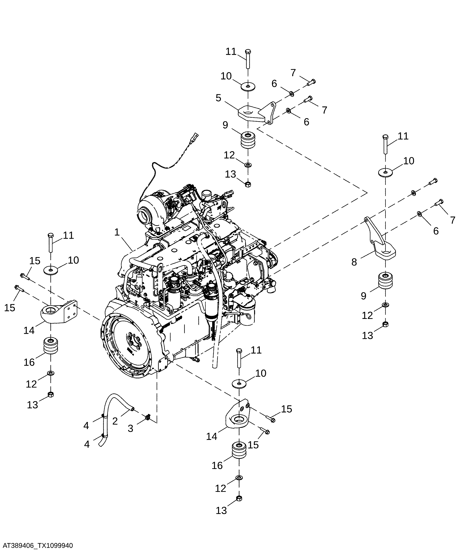 Engine and Mounting Parts (Engine 6068HDW79)