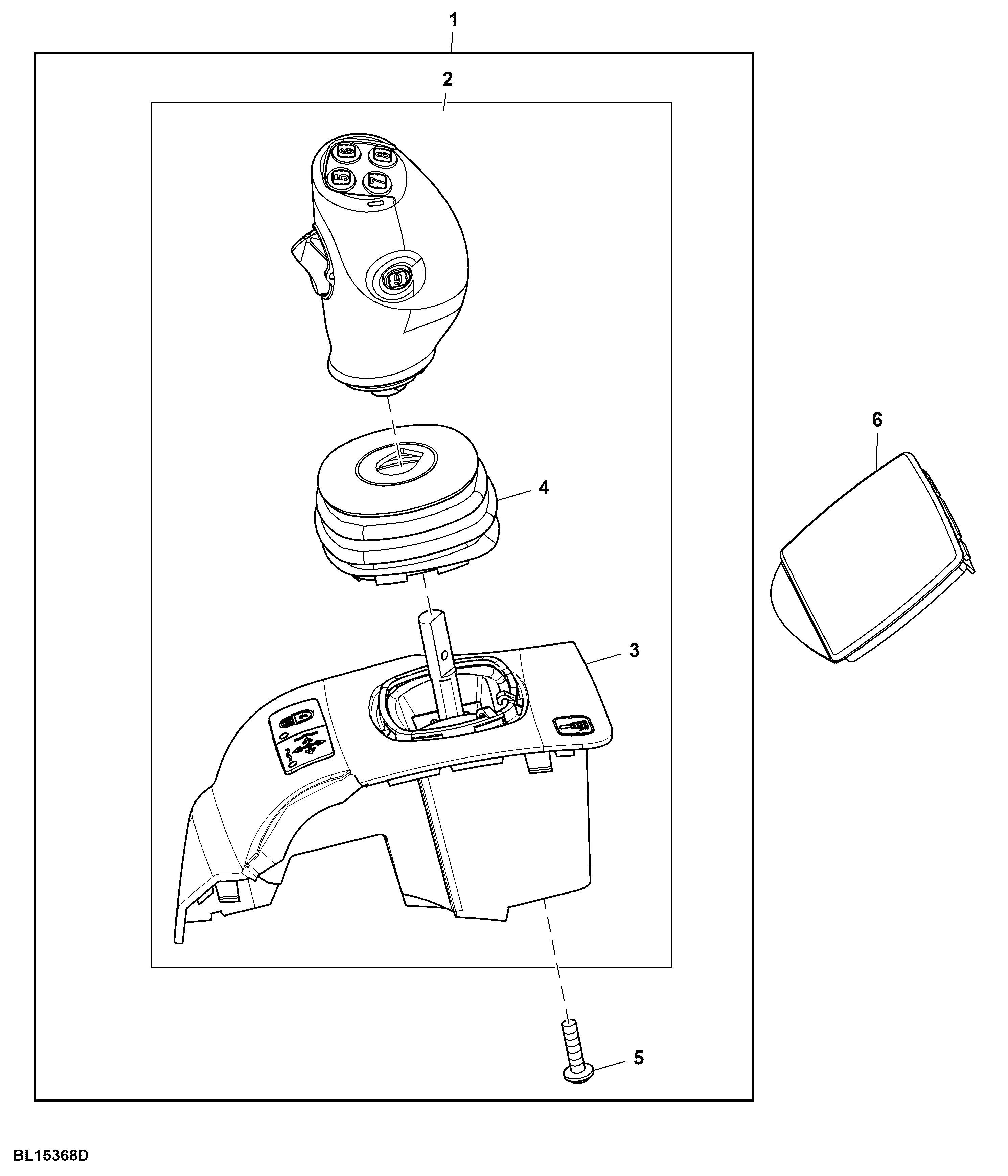 Multi-Function Lever, W/ 5- Functions, CommandARM™, Attachment