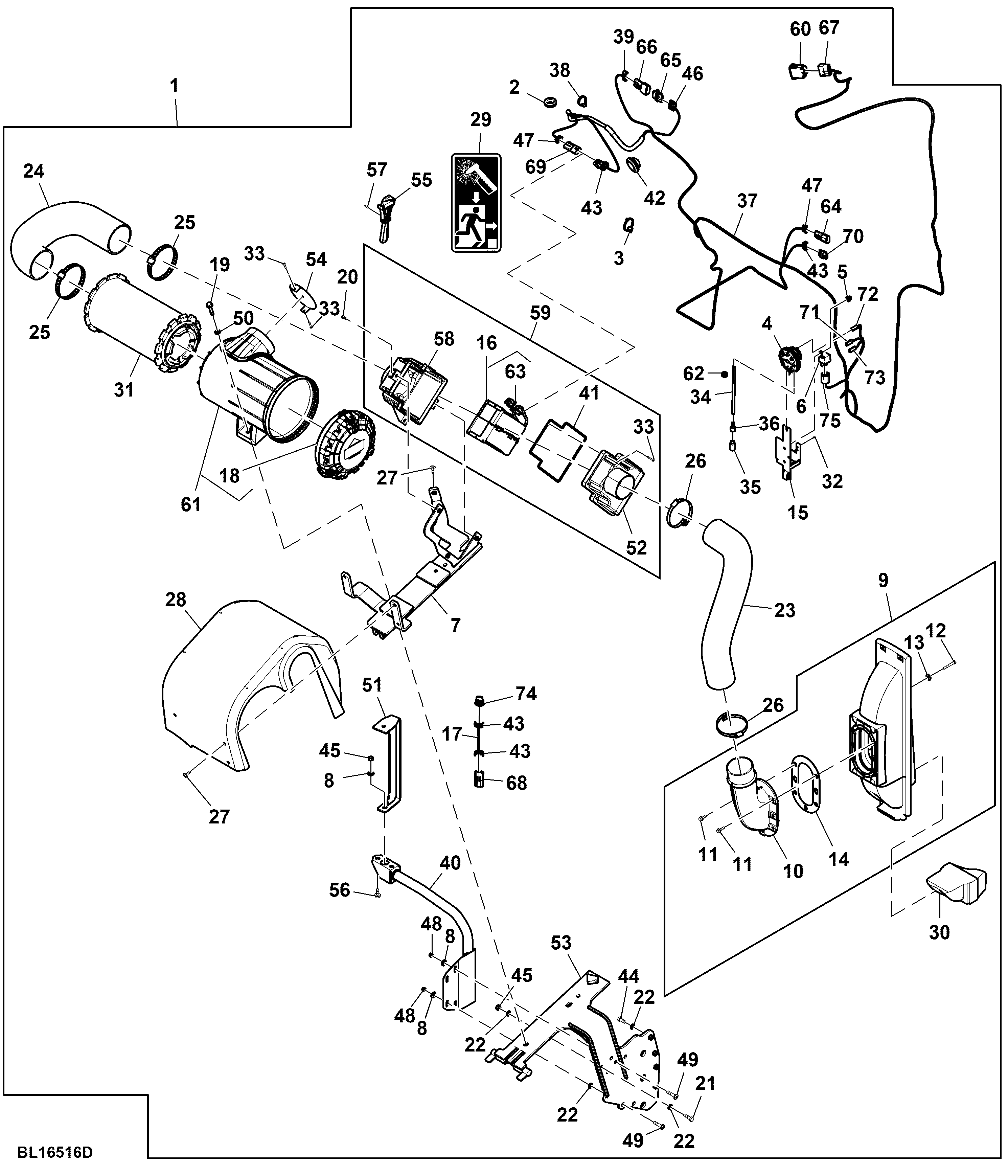 Air Filtration System, Category 4 Cab, Attachment