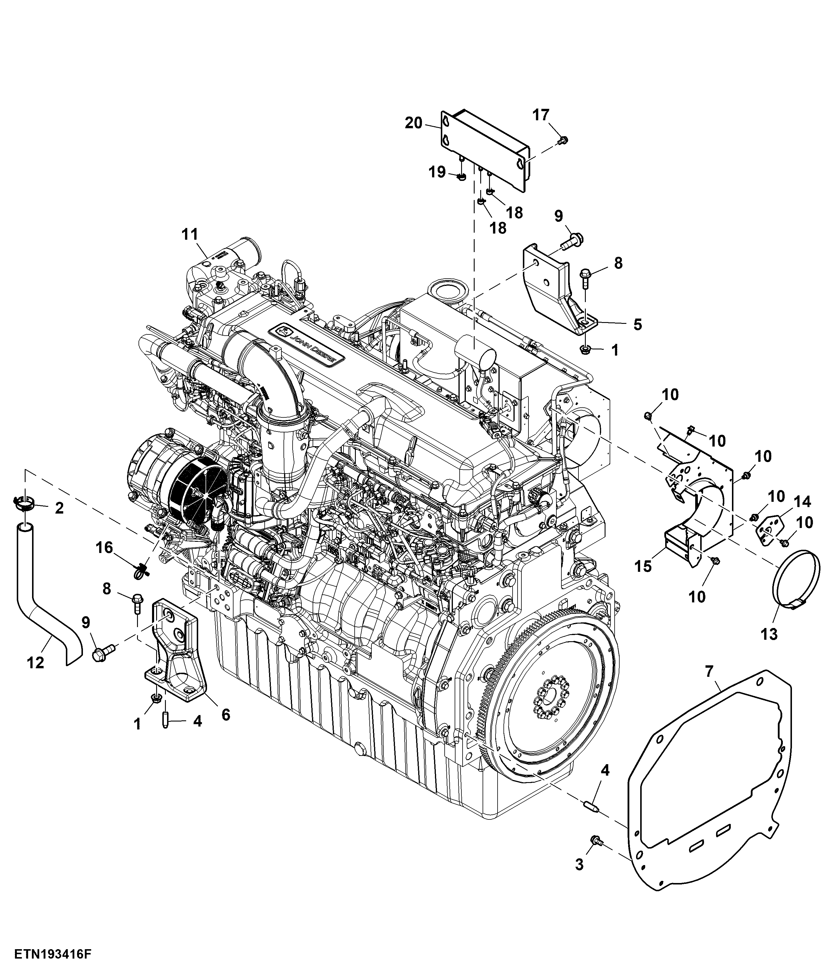 Diesel Engine W/ Single Turbo, Final Tier 4