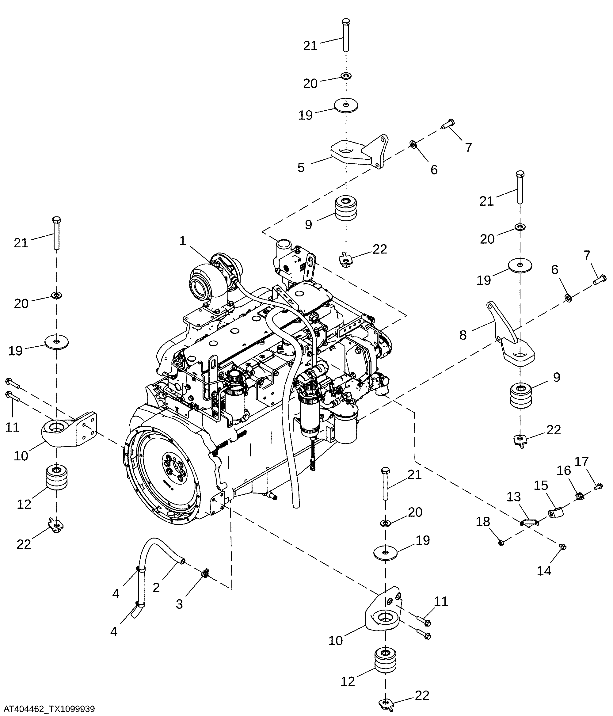 Engine and Mounting Parts (Engine 6068HDW83)