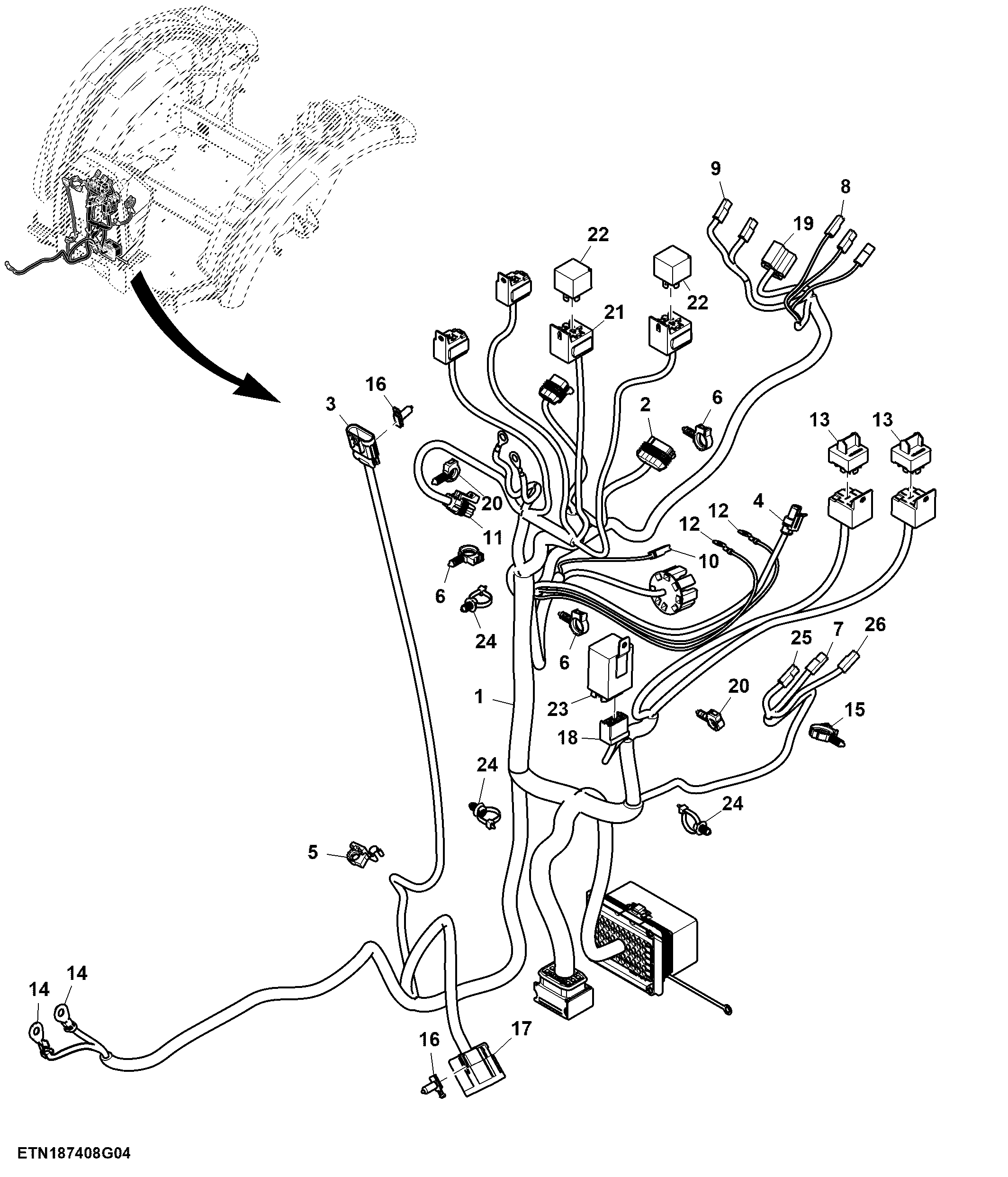 Console Wiring Harness Connectors (1/2), SyncShuttle™