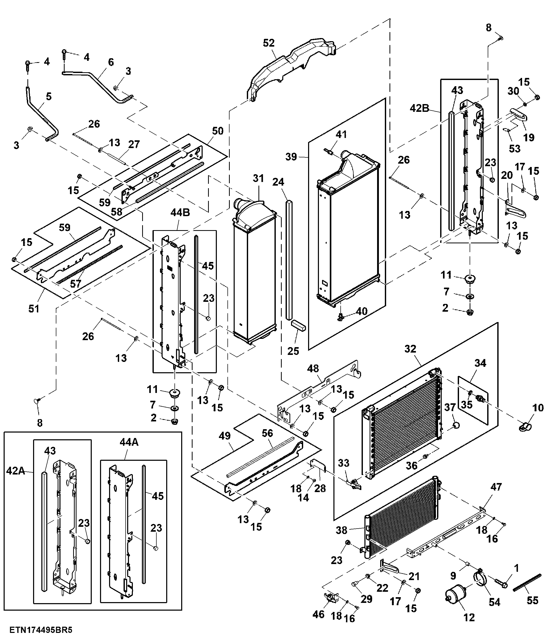 Radiator, PST/ IVT™/ e23™, T3/ FT4/ Stage 5 Engine ( - 200000)