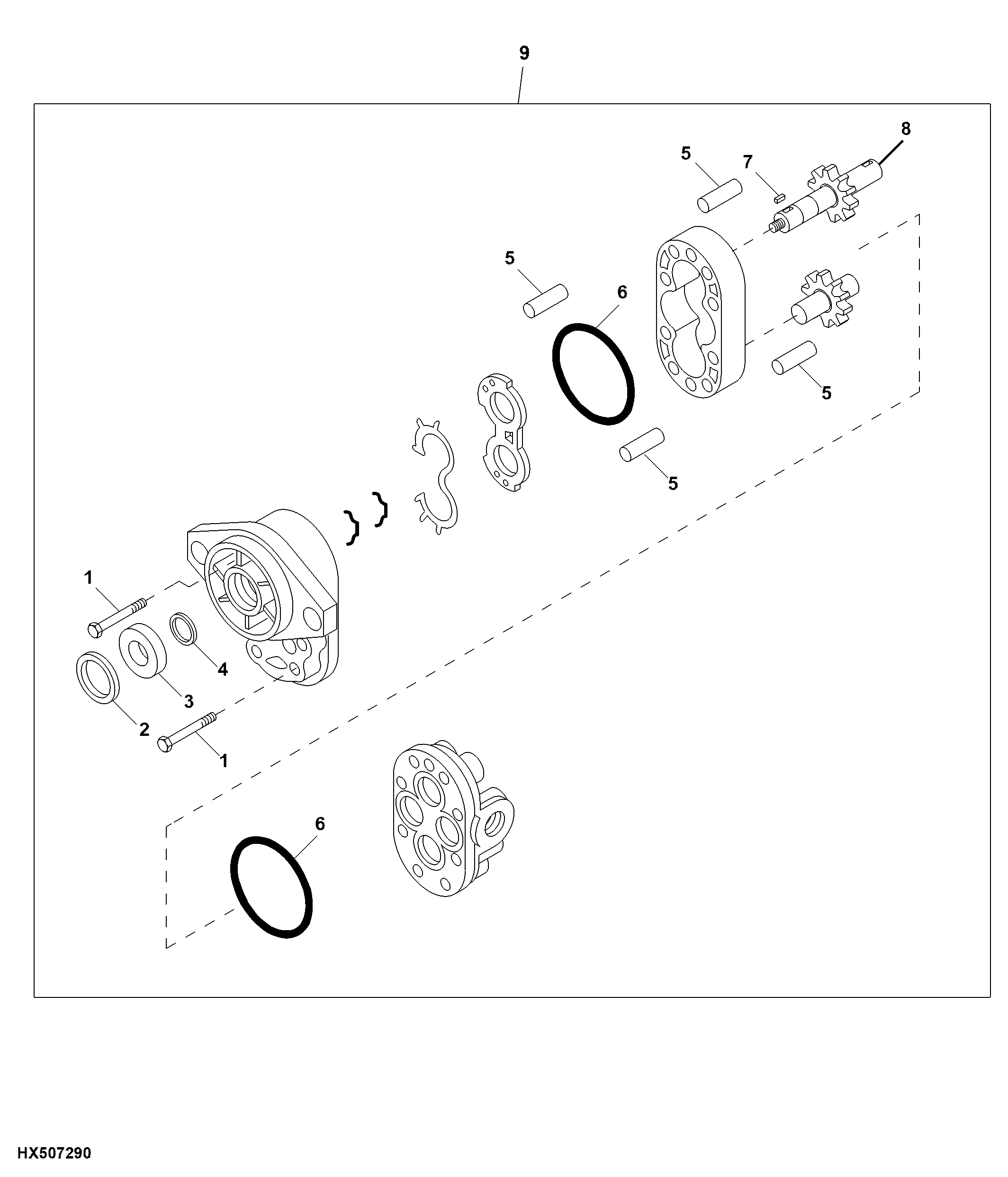 REEL / BELT PICKUP DRIVE, CHAFF SPREADER PUMP