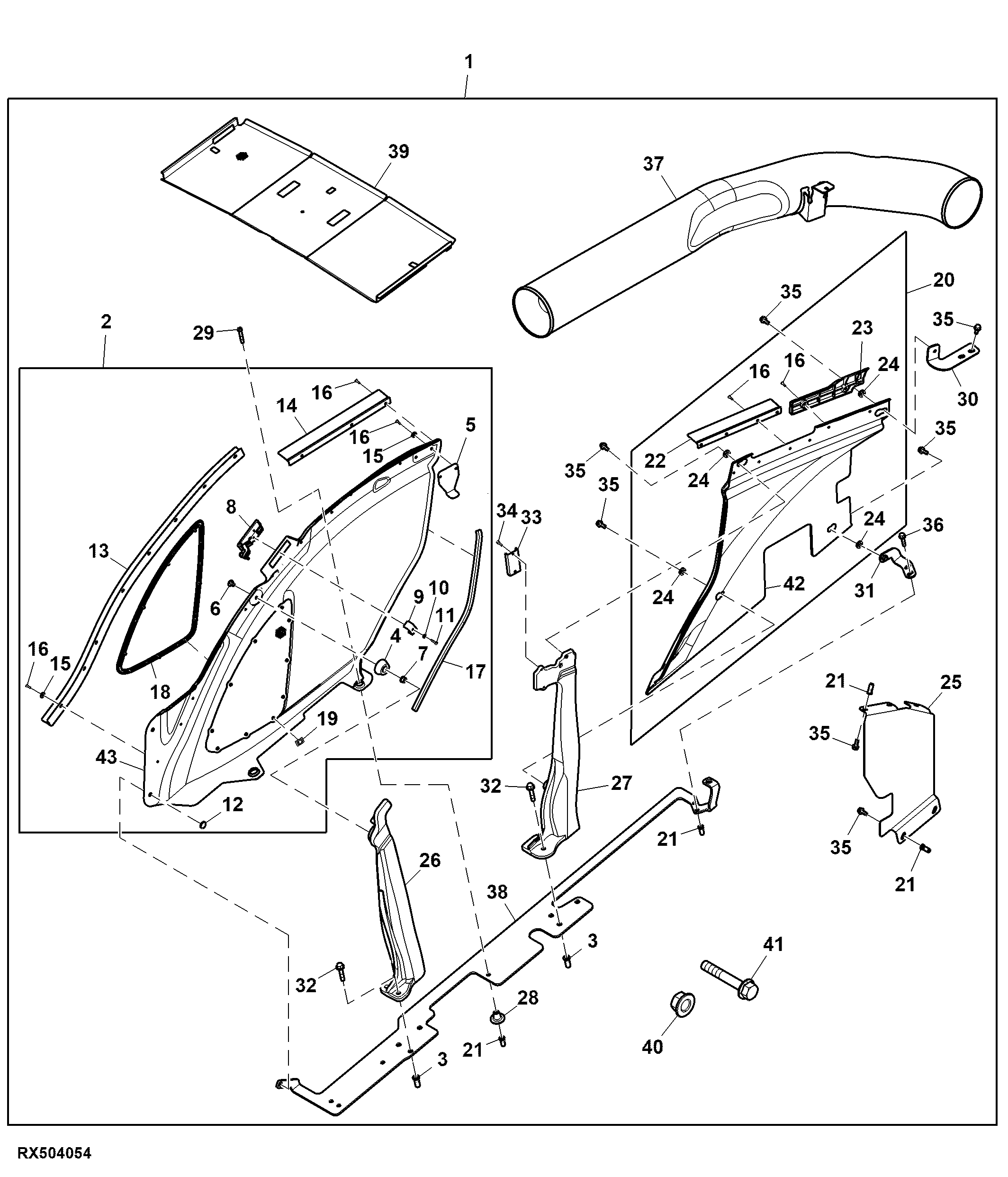 Attachment, Engine Side Cover, 13.5 L T2/ T3 Engine, RH