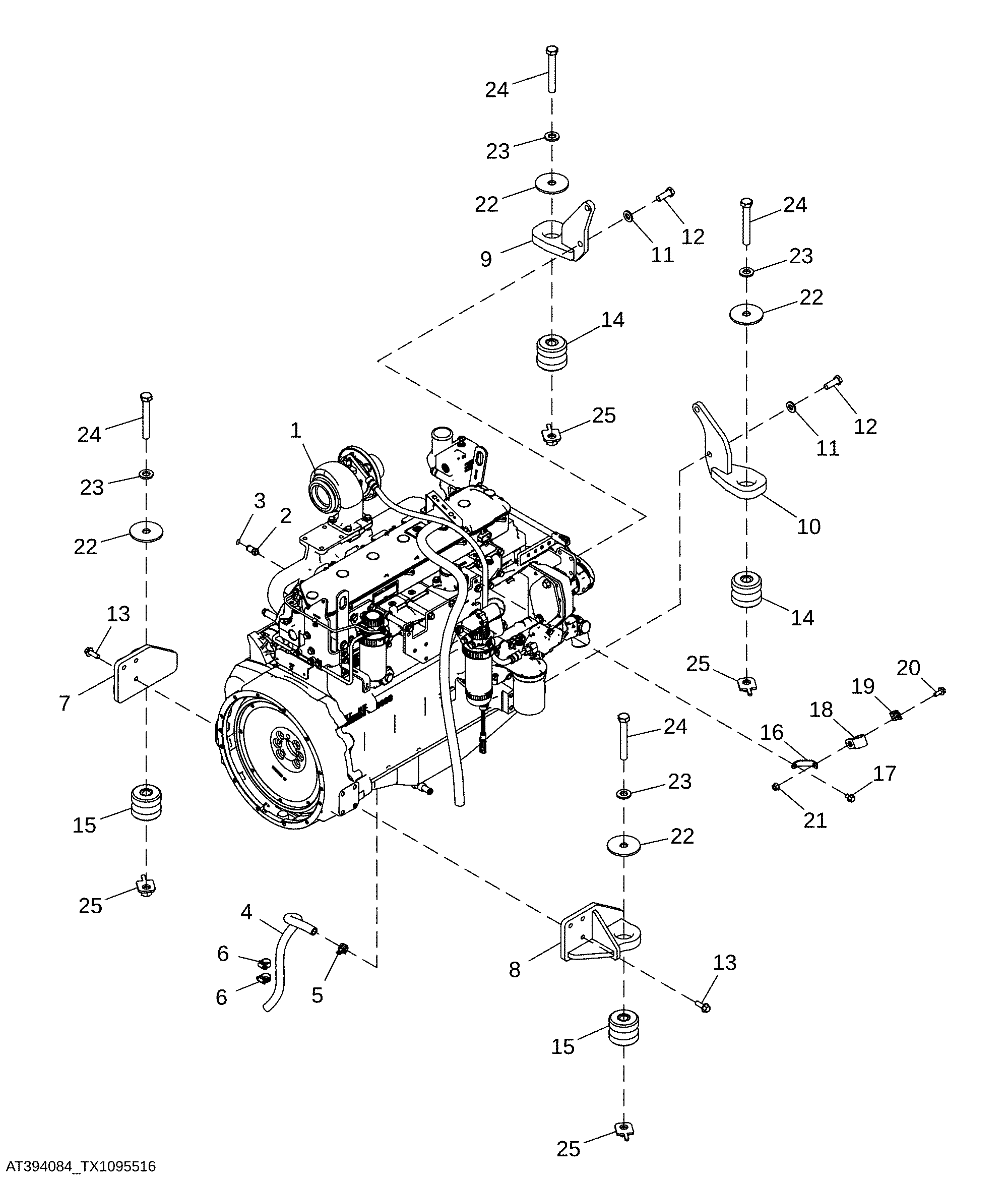 Engine and Mounting Parts (Engine 6068HDW83)