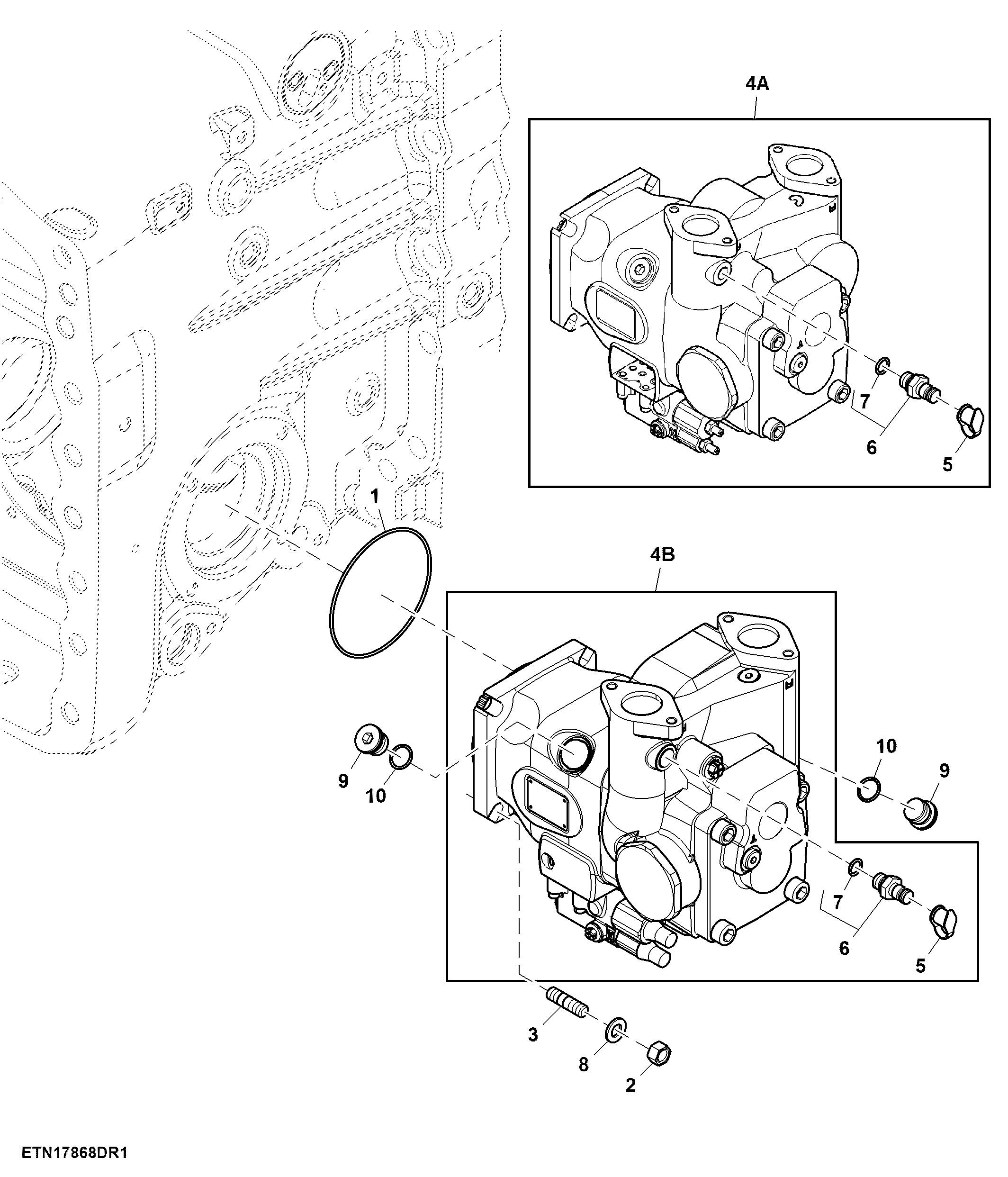 Hydraulic Pump, Integrated Variable Charge, 85 cc / 145 cc