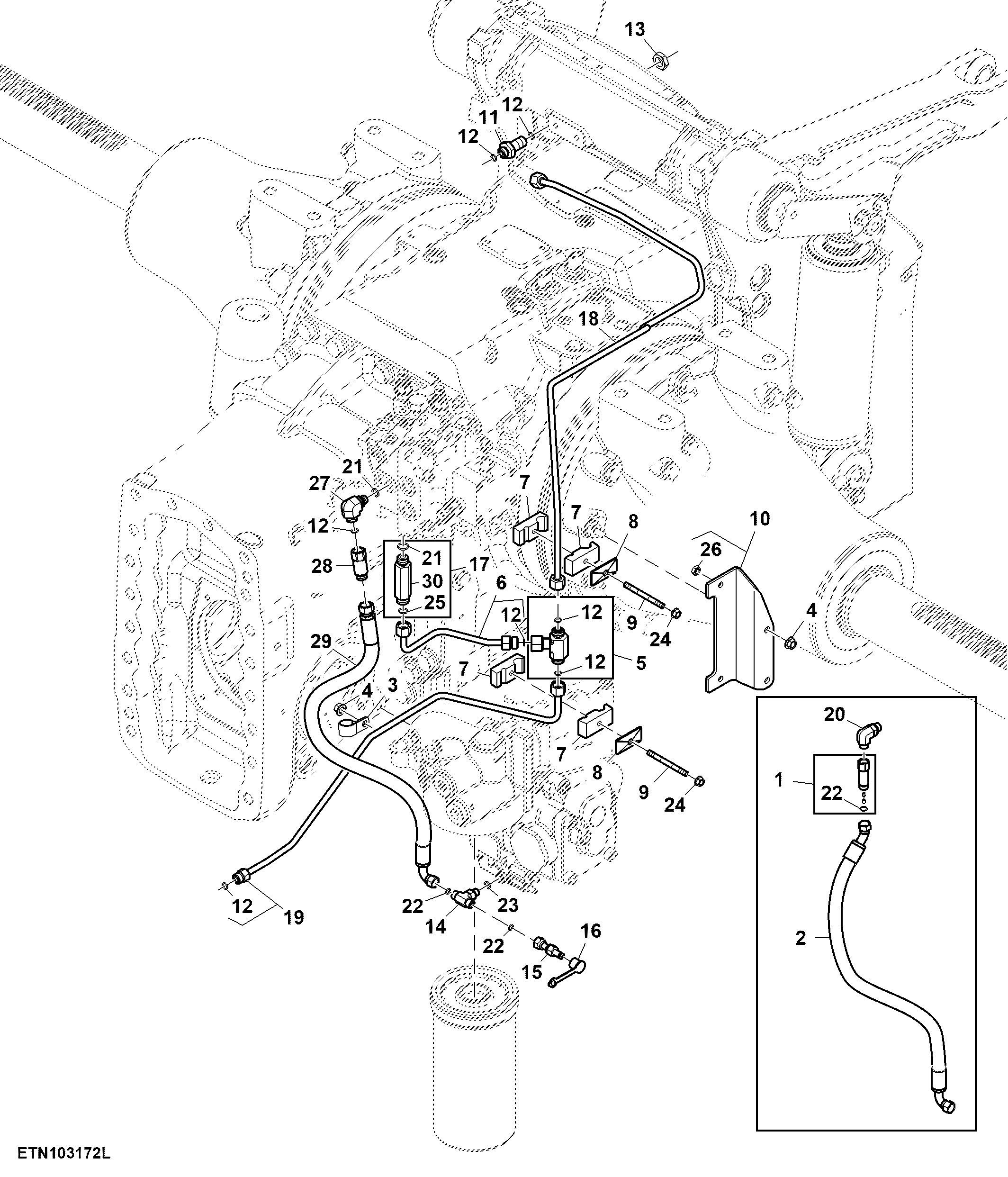 Oil Lines, Load Sense, Single Pump, W/ ILS™
