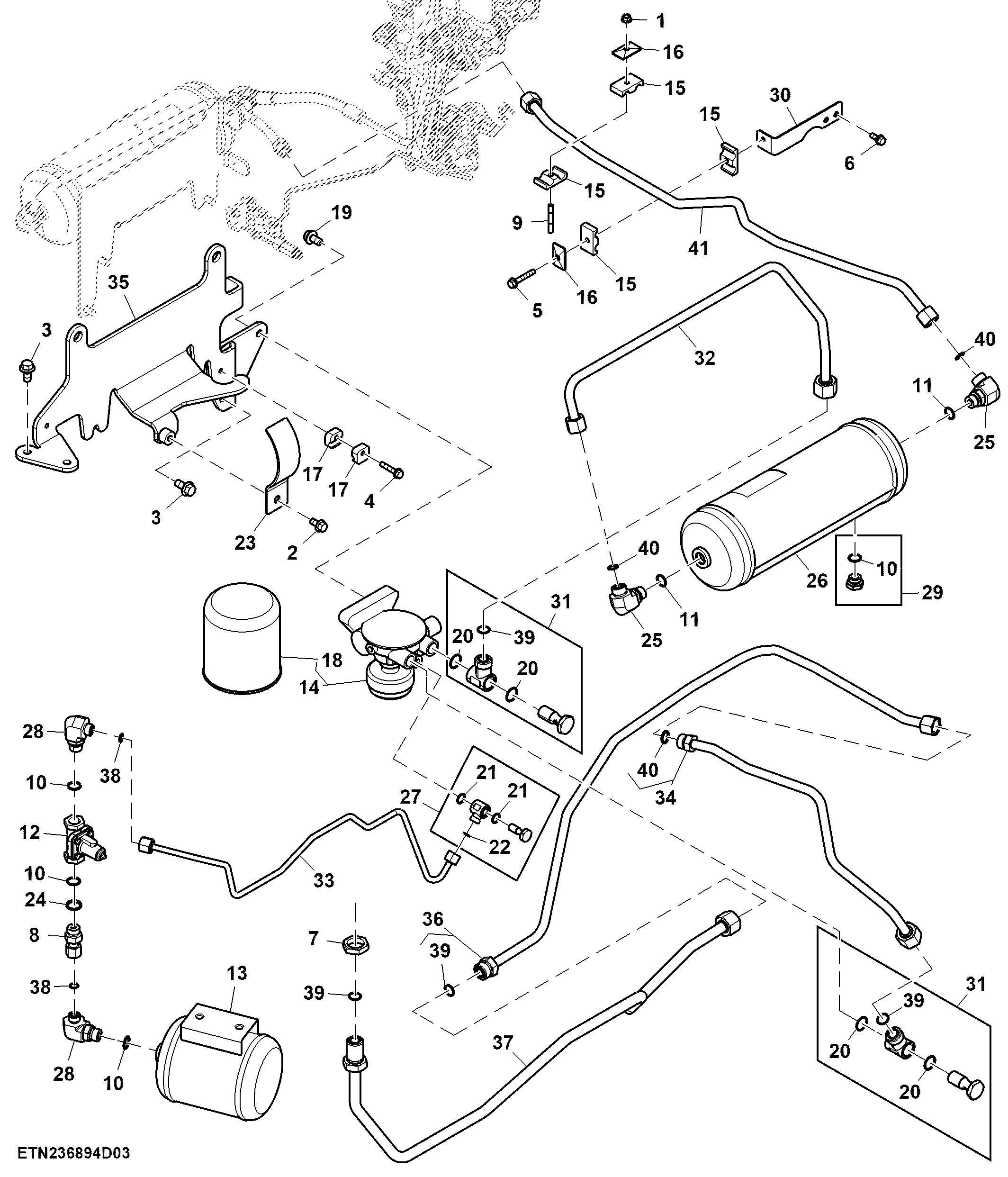 Pneumatic Trailer Brake Assembly (2/2) (071001 - )