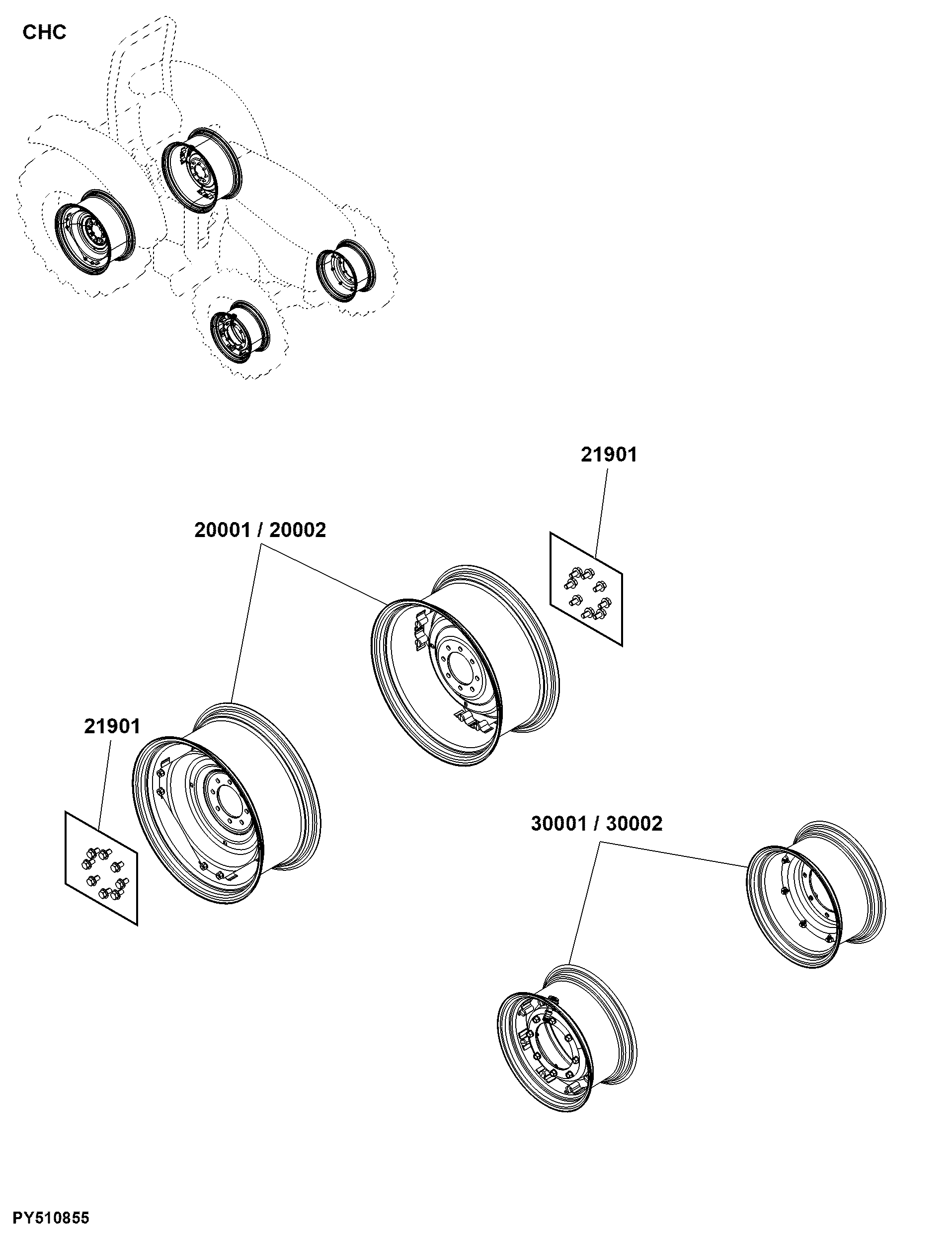 CHC Wheels, Tires and Weights