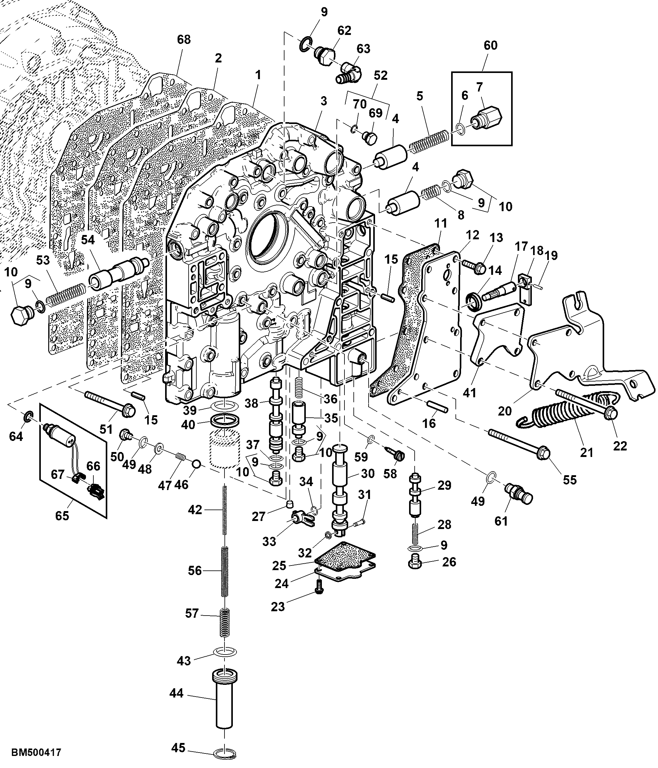 Front Cover and Valves with Mechanical Reverser Control