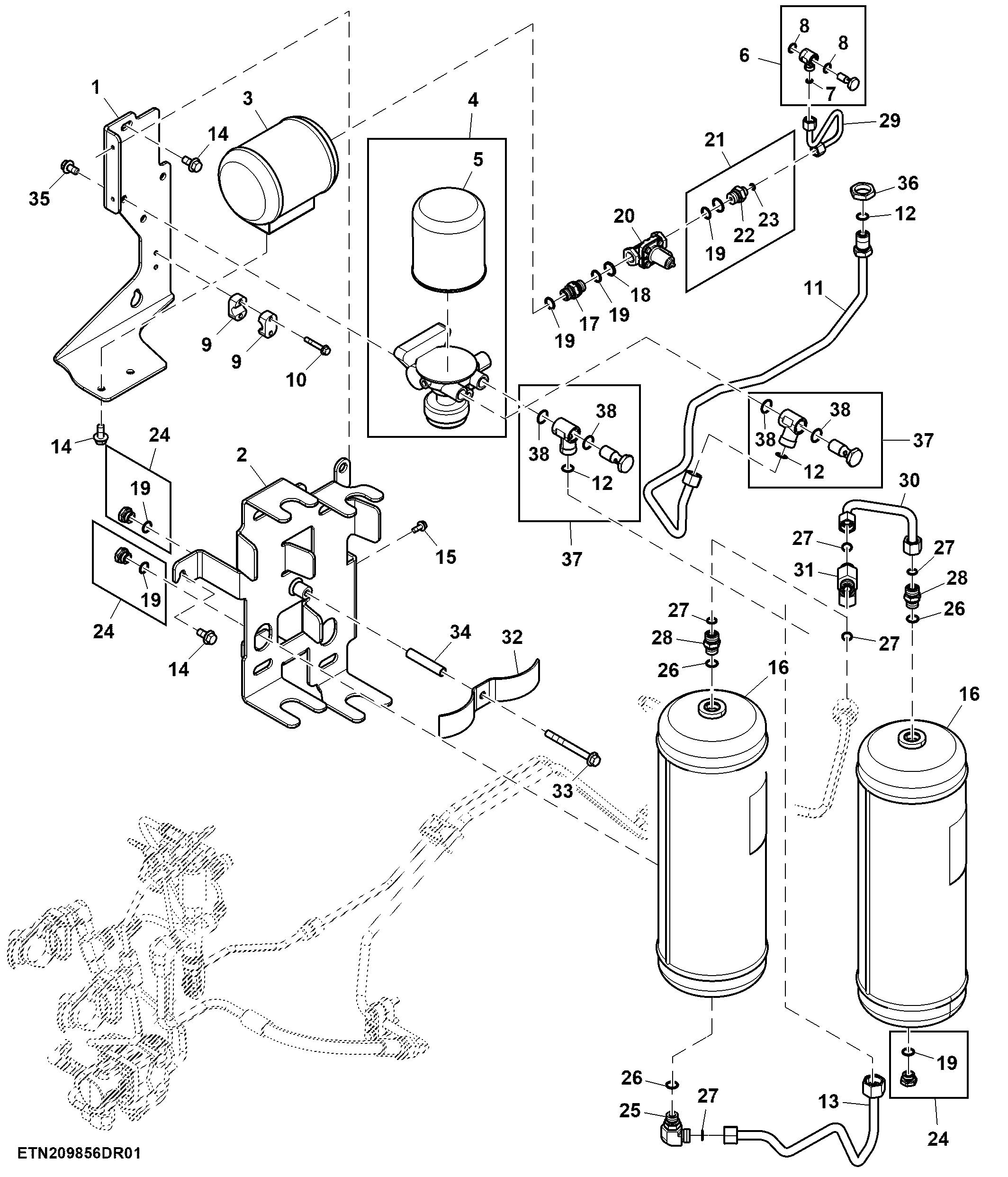 Pneumatic Trailer Brake Assembly (1/2) ( - 802000)