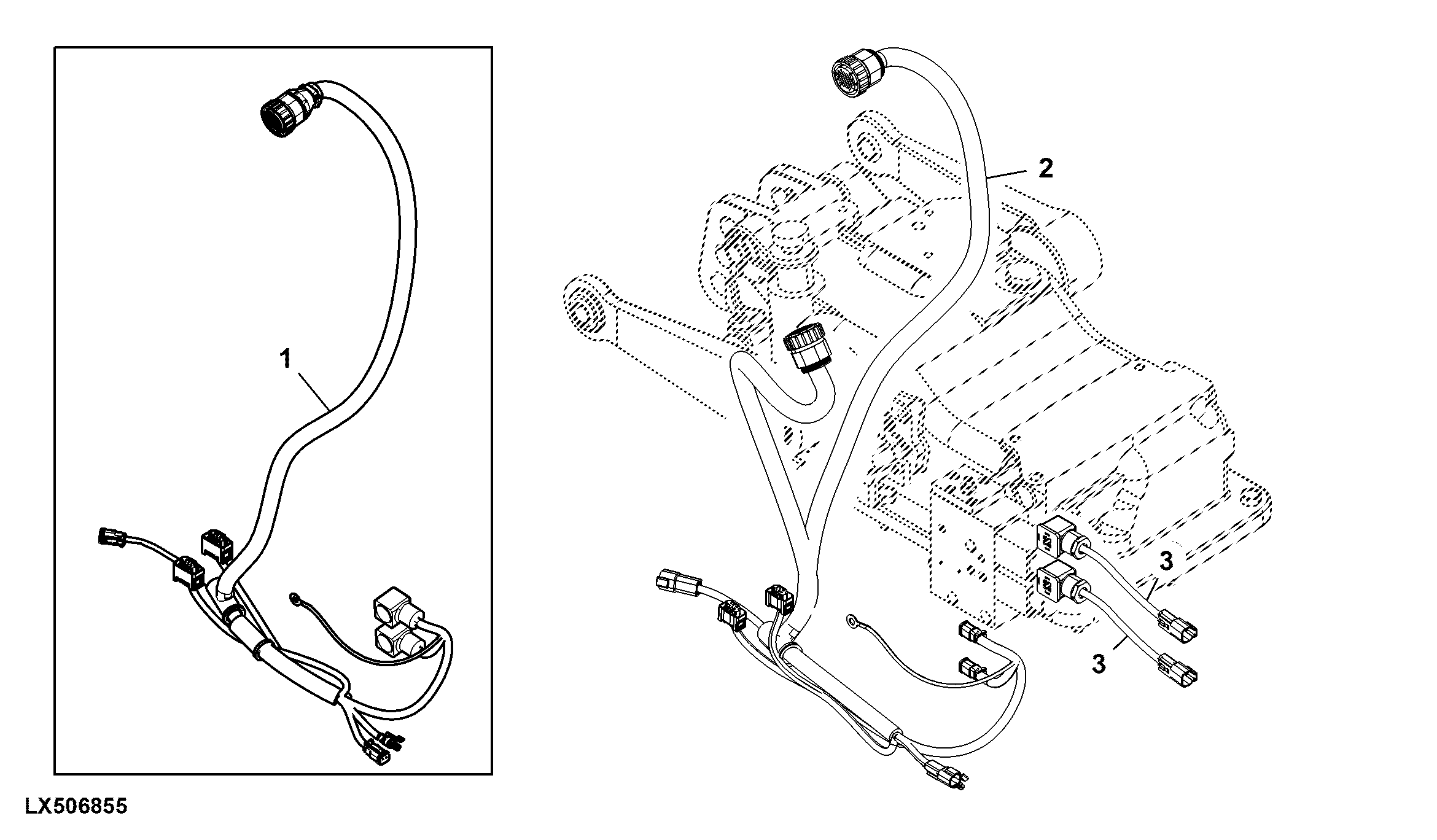 Wiring Harness, Electronic Rockshaft / Control Valve, Cab