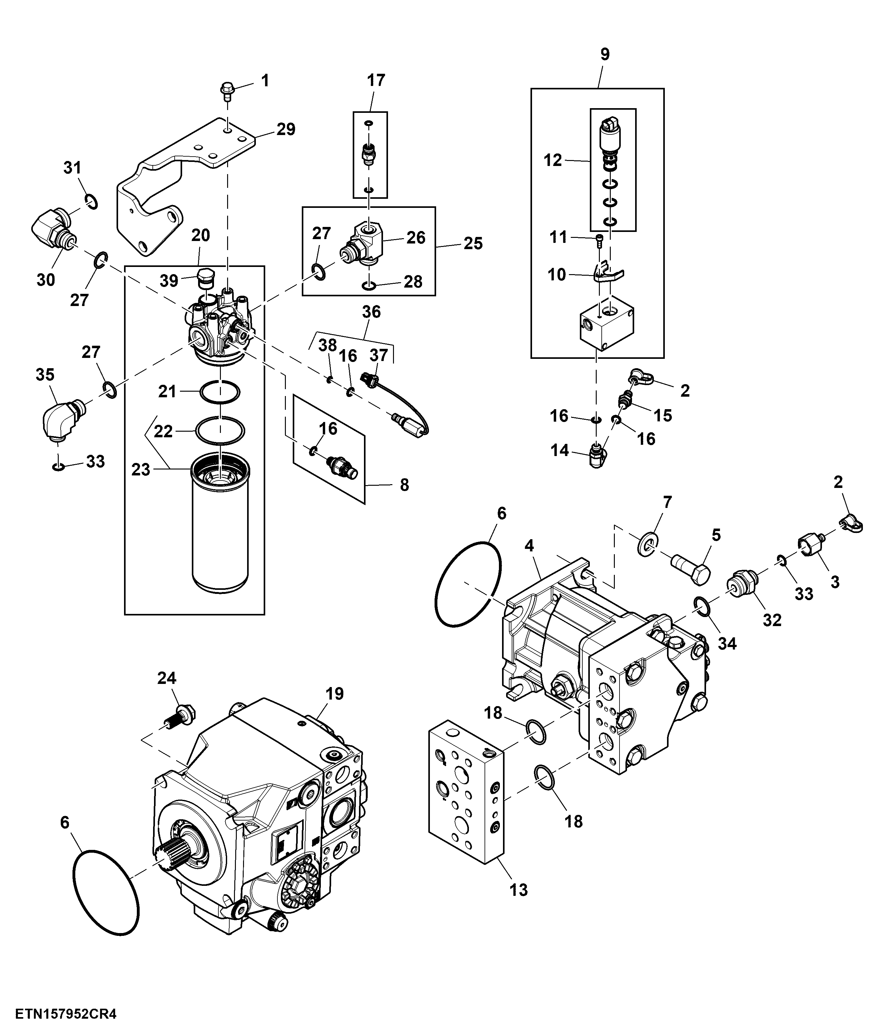 Hydraulic Pump, Steering Components, 130 cc (917101 - )
