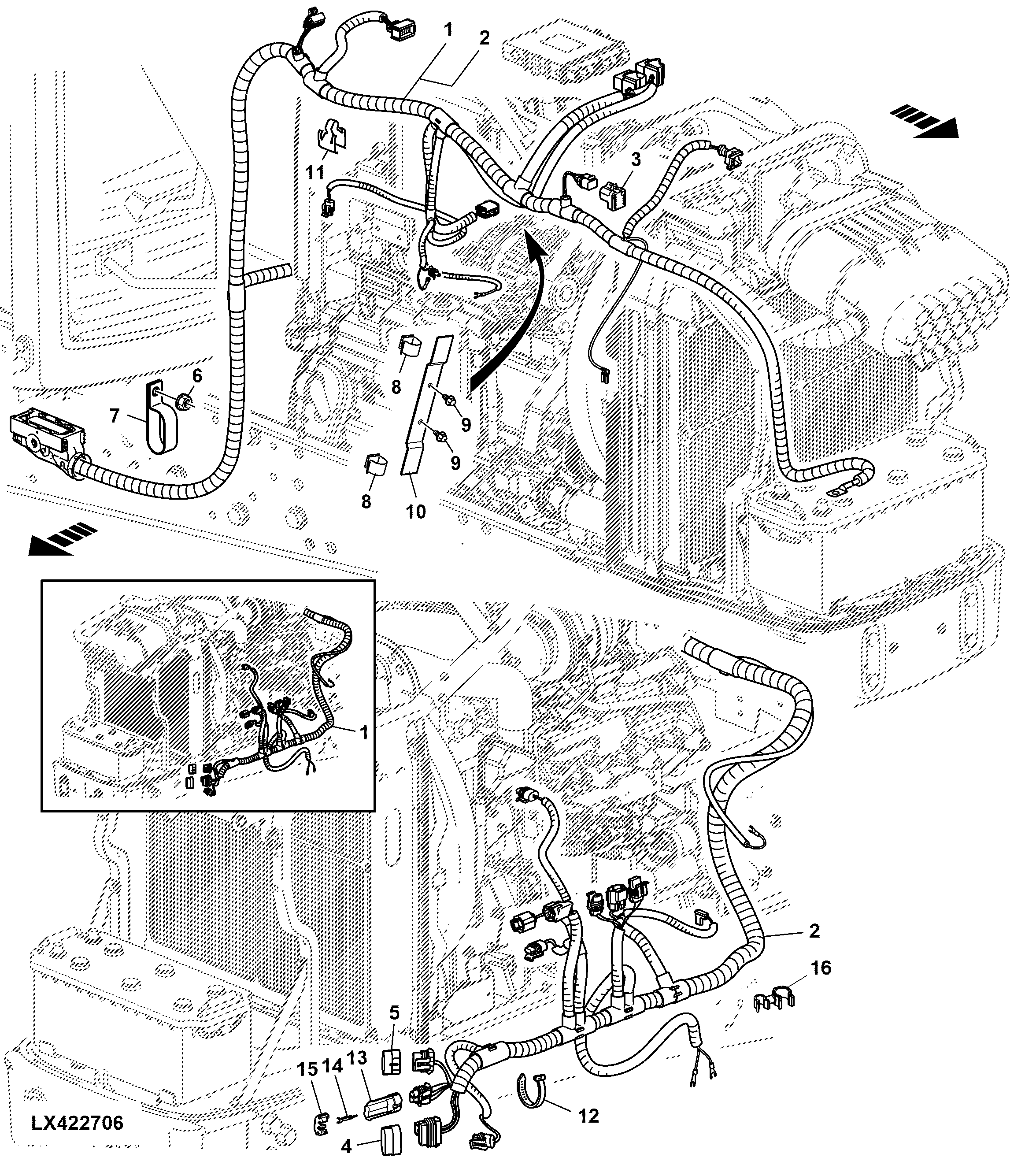 ENGINE WIRING HARNESS, WITH TWO VALVE ENGINE