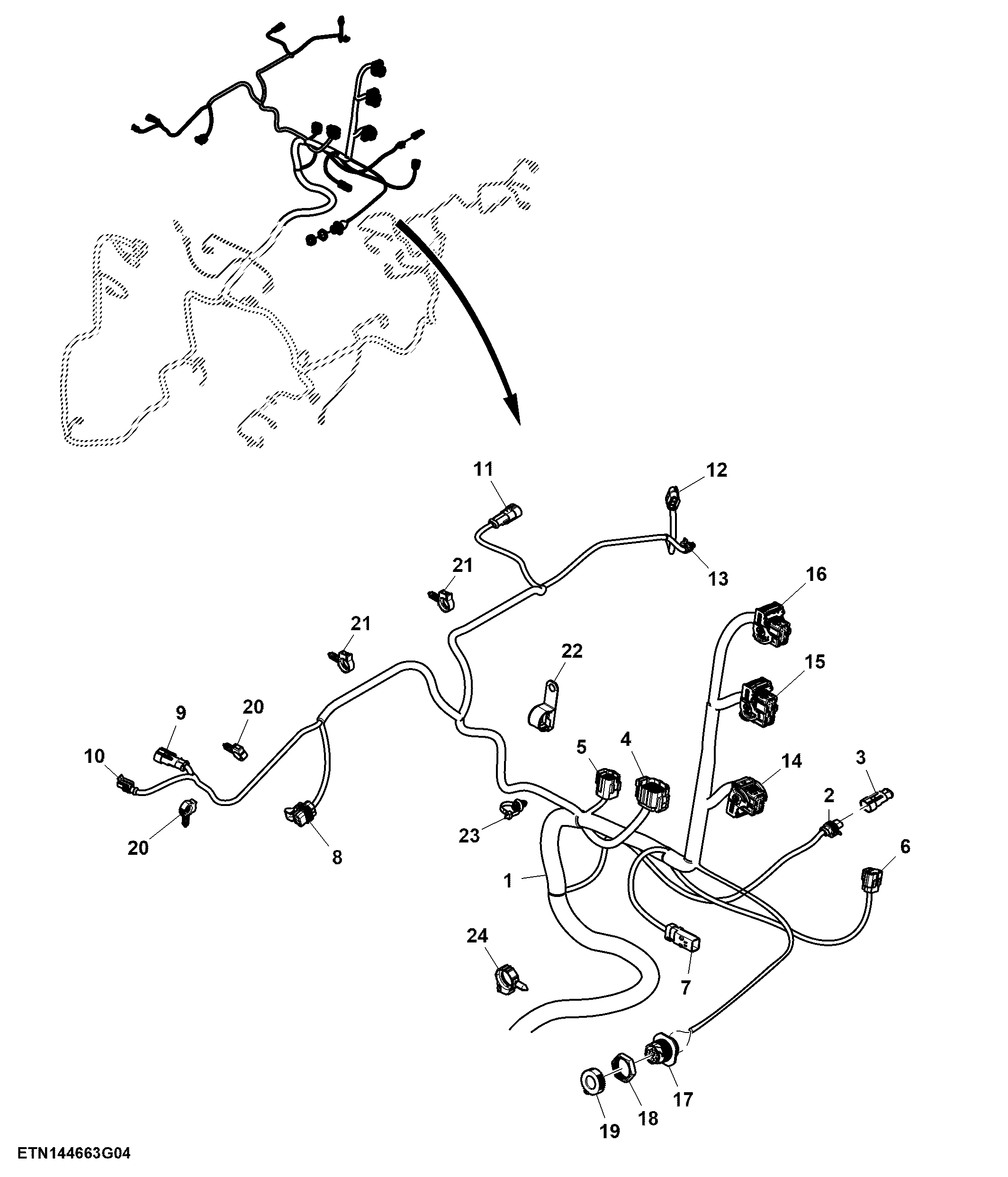 Rear Wiring Harness, SyncShuttle™, Stage 3A (4 / 4)