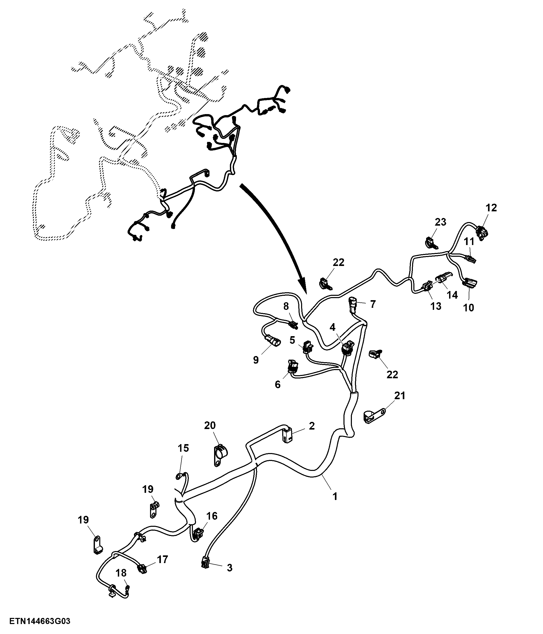 Rear Wiring Harness, SyncShuttle™, Stage 3A (2 / 4)