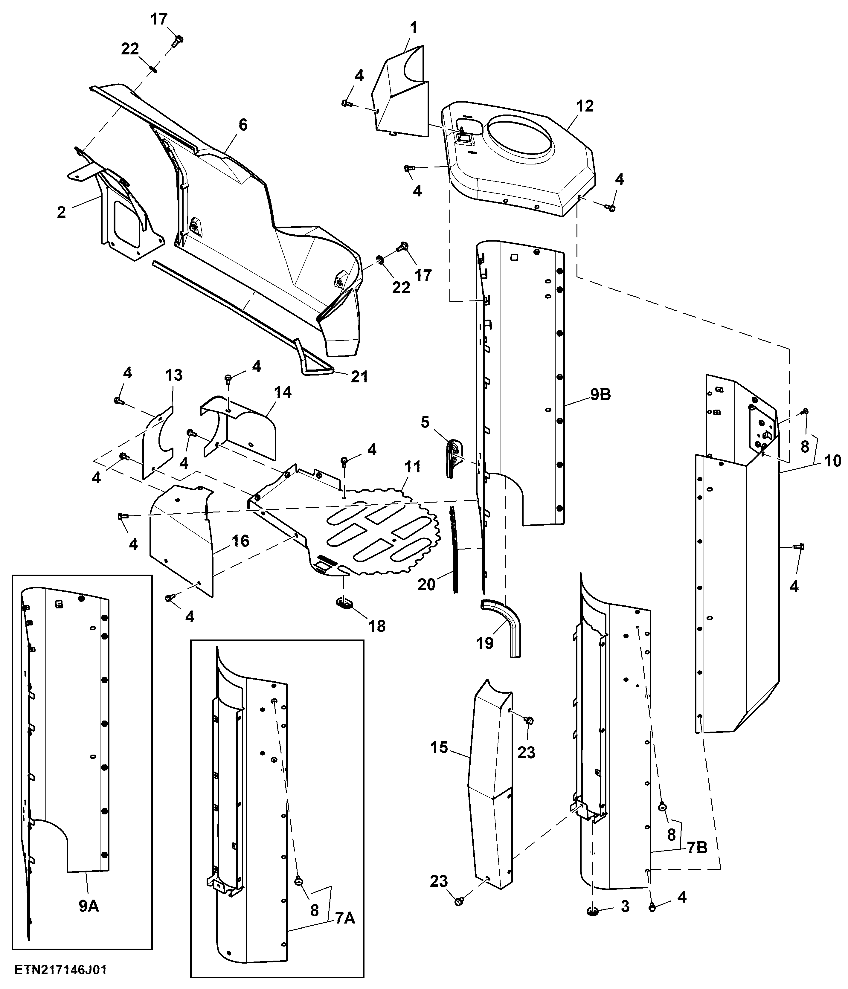 Shield, Exhaust System, Size 4, FT4/ Stage 5 Engine