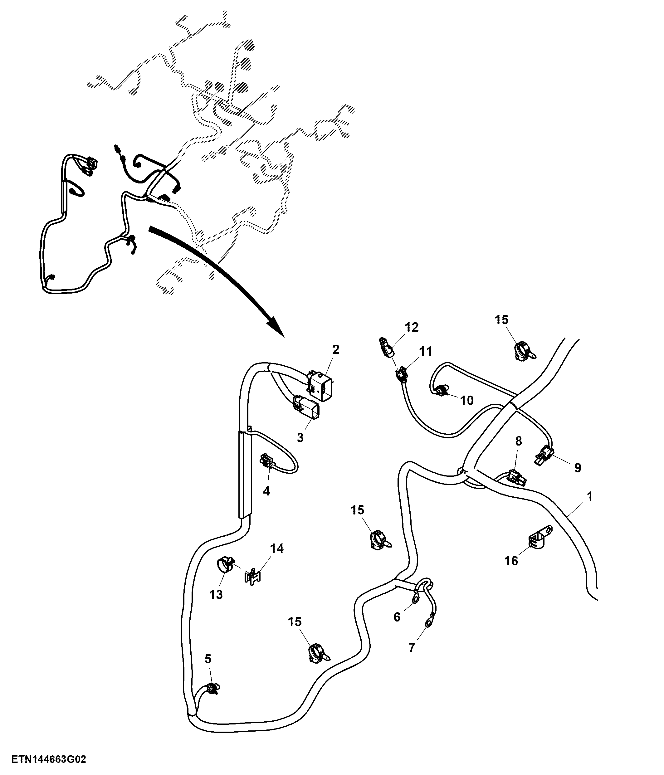 Rear Wiring Harness, SyncShuttle™, Stage 3A (3 / 4)