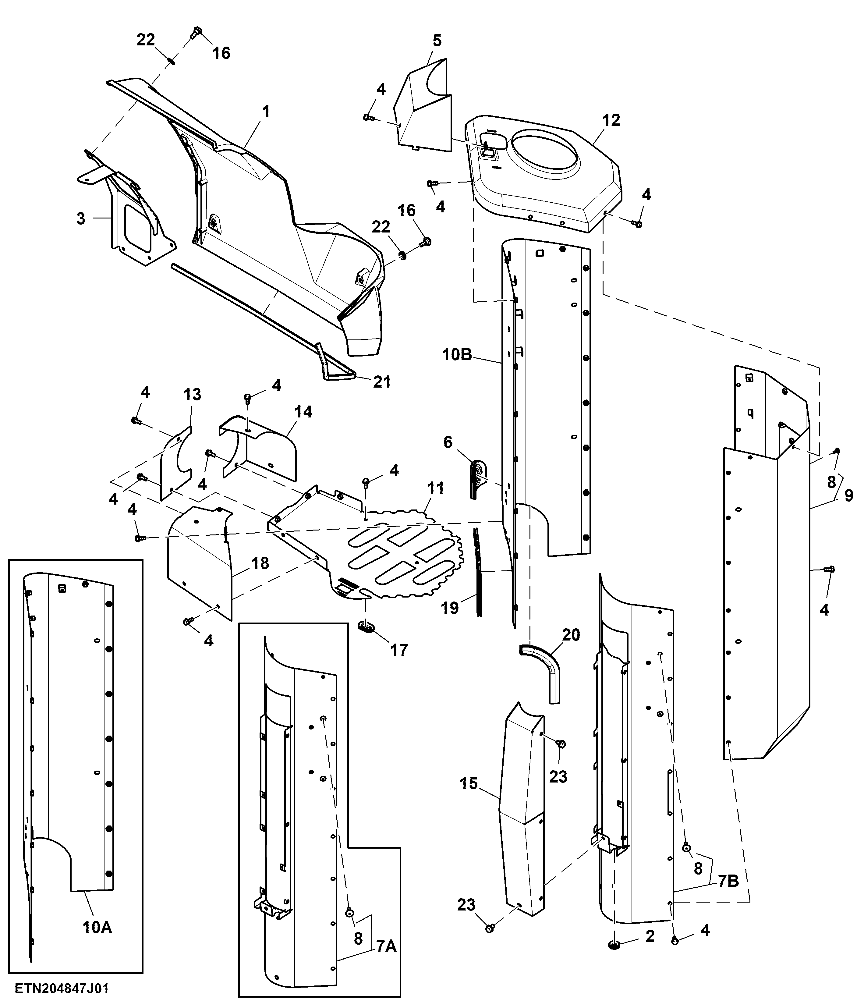 Shield, Exhaust System, Size 5, FT4/ Stage 5 Engine