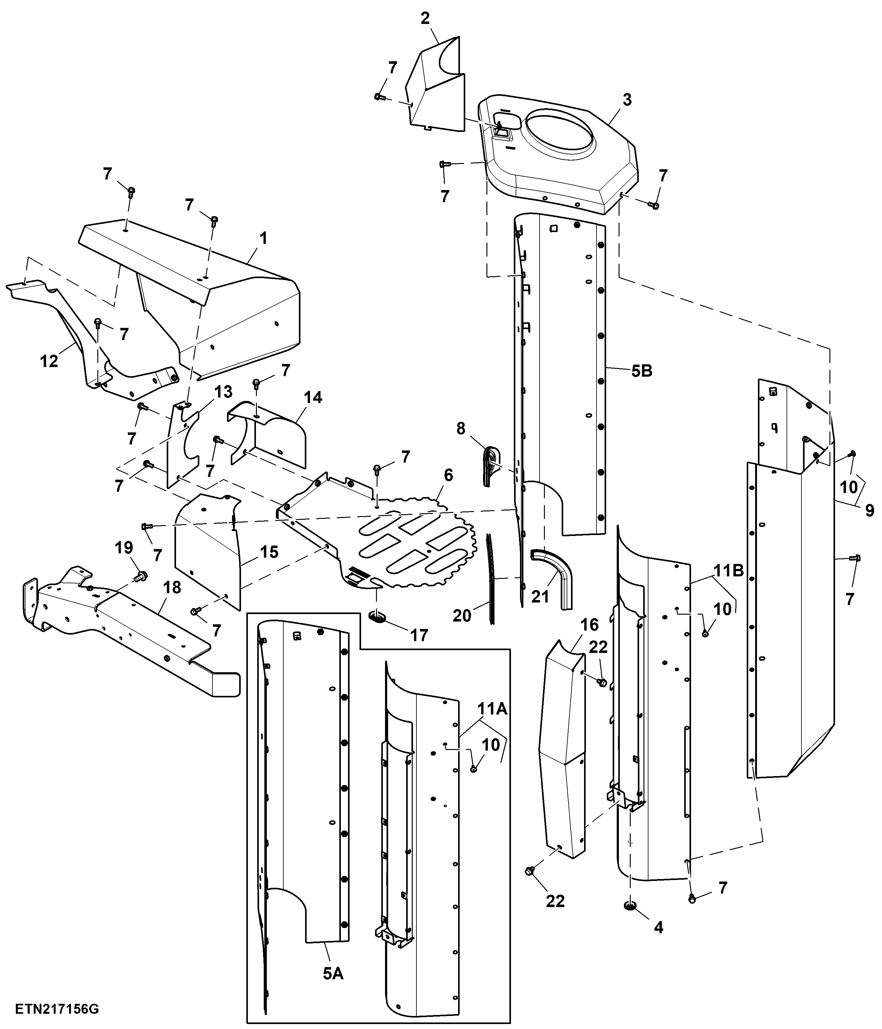 Shield, Exhaust System, Size 5, FT4/ Stage 5 Engine ( - 927000)