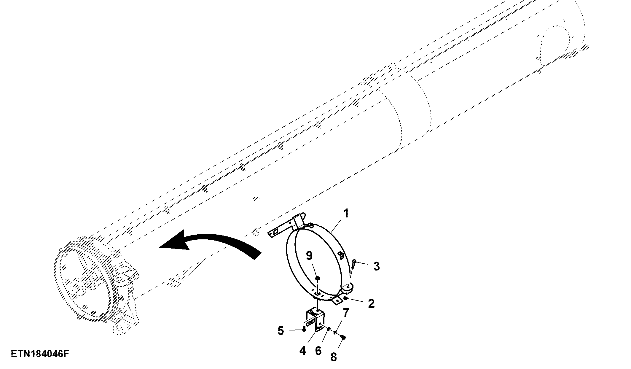 Light Bracket W/ Camera Mount, Unloading Auger, Center
